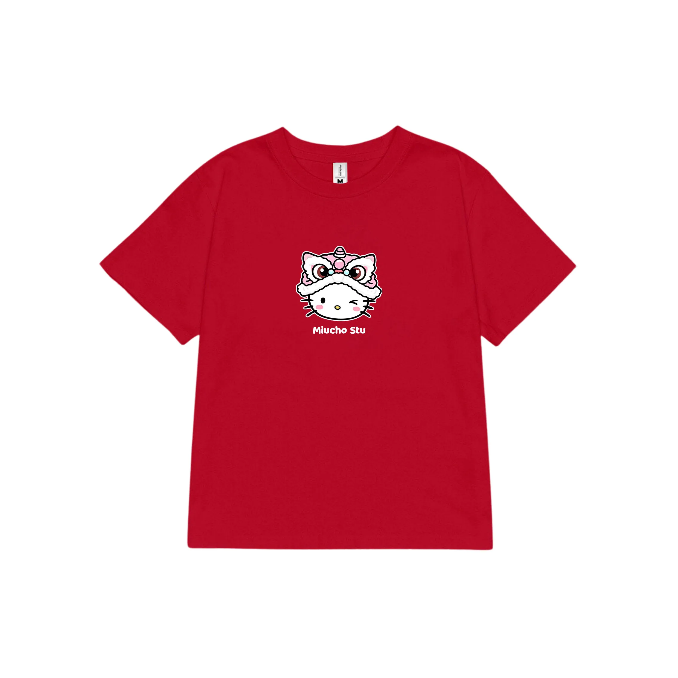 Áo thun Tết form baby tee nữ Miucho vải cotton co giãn thoáng mát hình Kỳ Lân in mix 2924_thumbnail_12