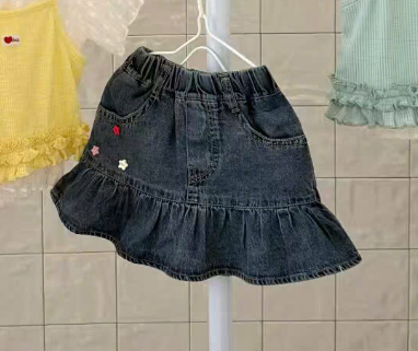 (E216) Chân váy bò xòe cạp chun hãng 11