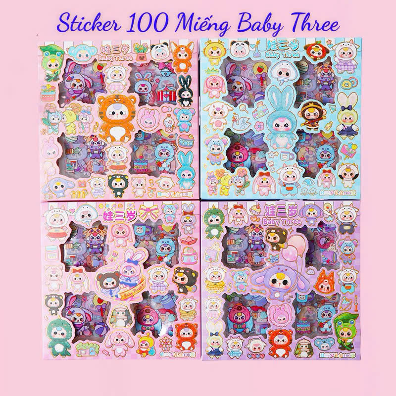 Hôp 100 sticker Kuromi chống nước_thumbnail_3