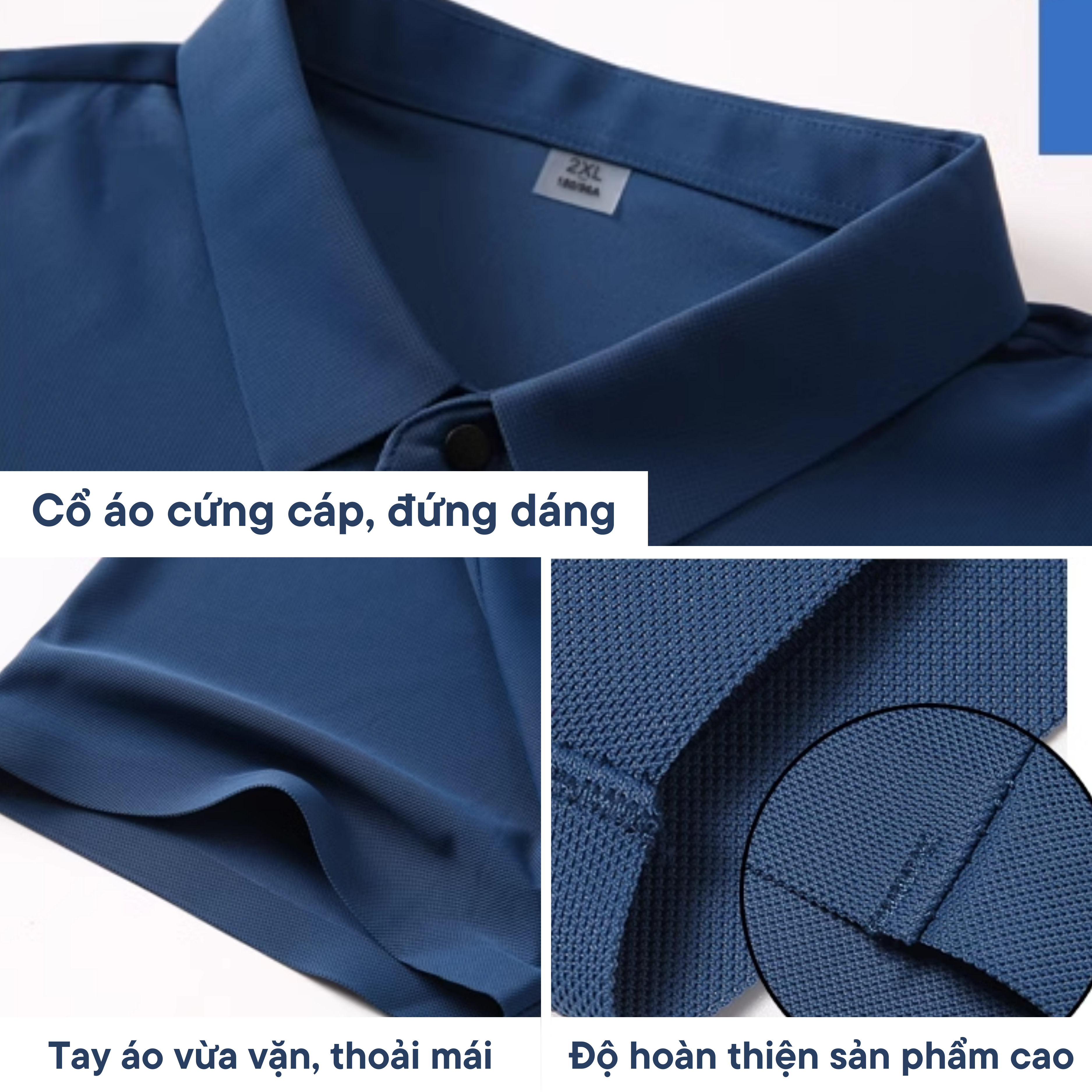 Áo polo băng lạnh xanh nhạt Vardino P10