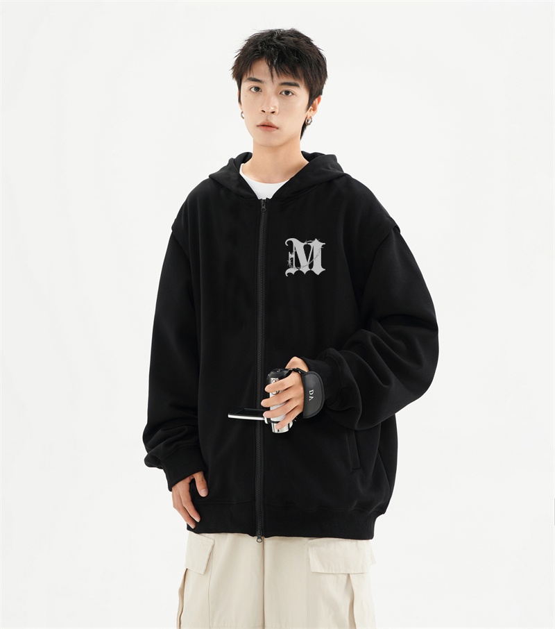 Áo hoodie zip nam local brand form rộng HZD1583 Miucho Club vải nỉ chân cua dày dặn mũ rộng in mix_thumbnail_3