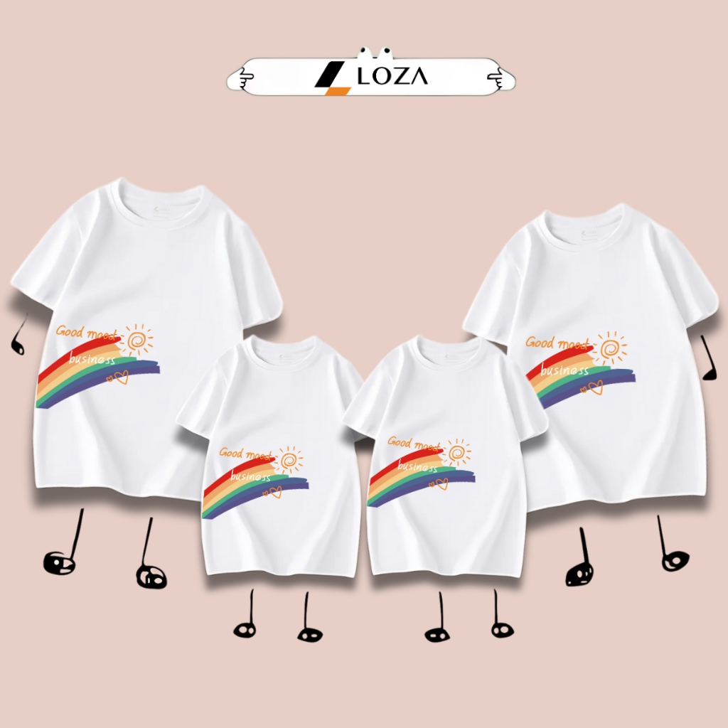 Áo phông gia đình LOZA KIDS cầu vồng 2025 - Áo đồng phục gia đình du lịch biển – Mã GĐ2423_thumbnail_0