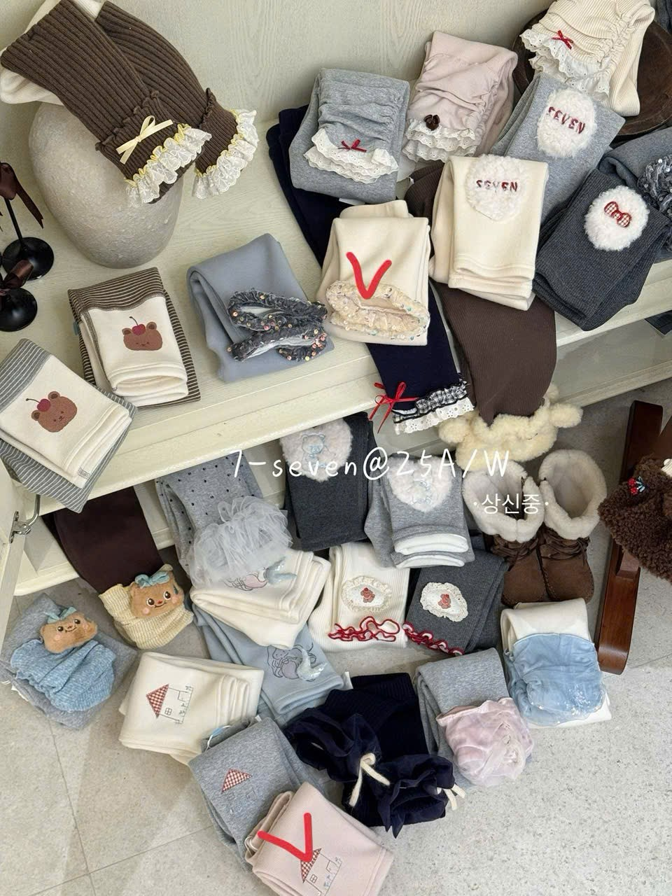 (Q184) Quần legging màu hồng gấu ngôi nhà Senven