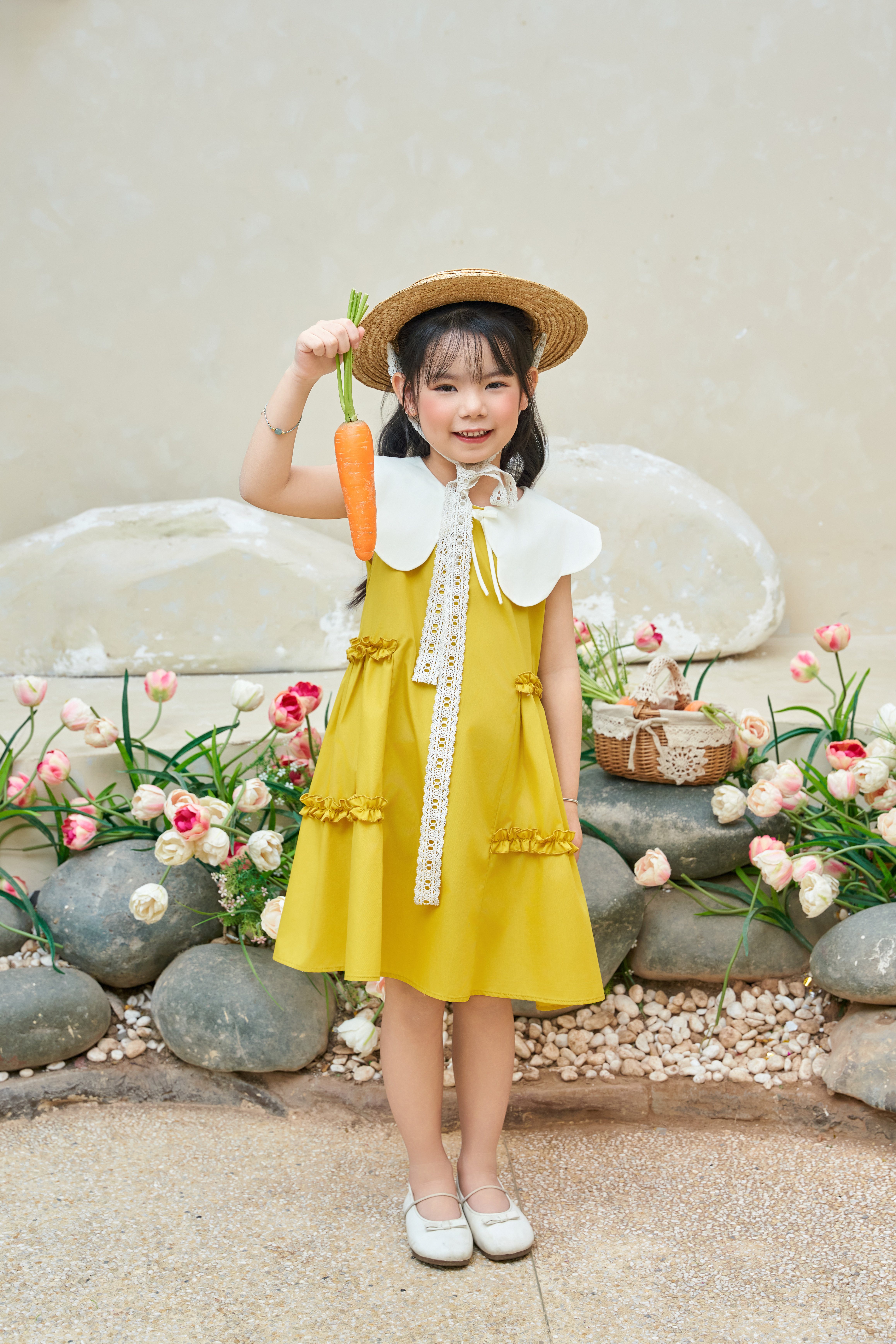 Váy thô phối cổ nhún bèo hông_thumbnail_6