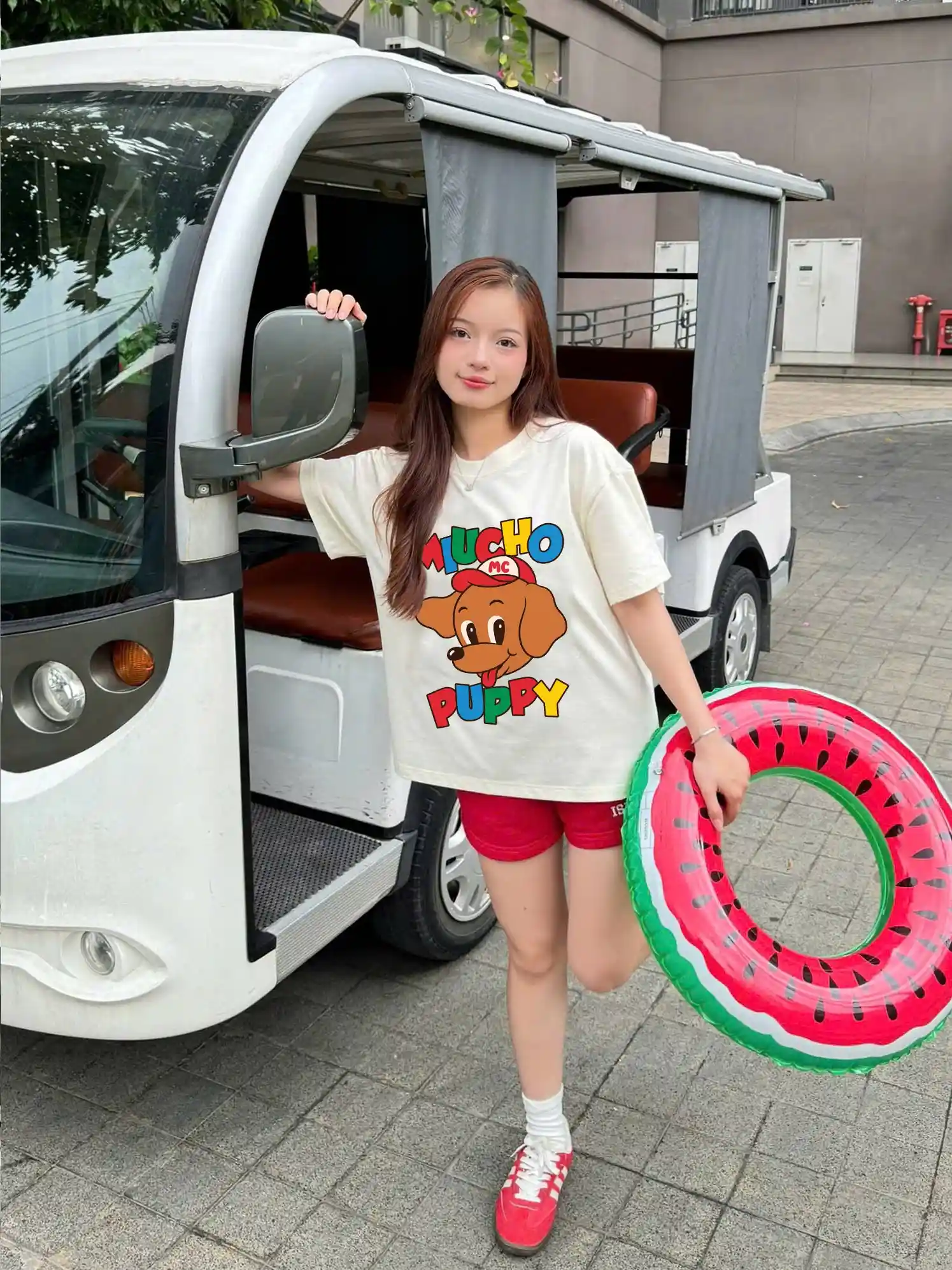 Áo thun boxy nam nữ nhiều màu Miucho Puppy 3191_thumbnail_2