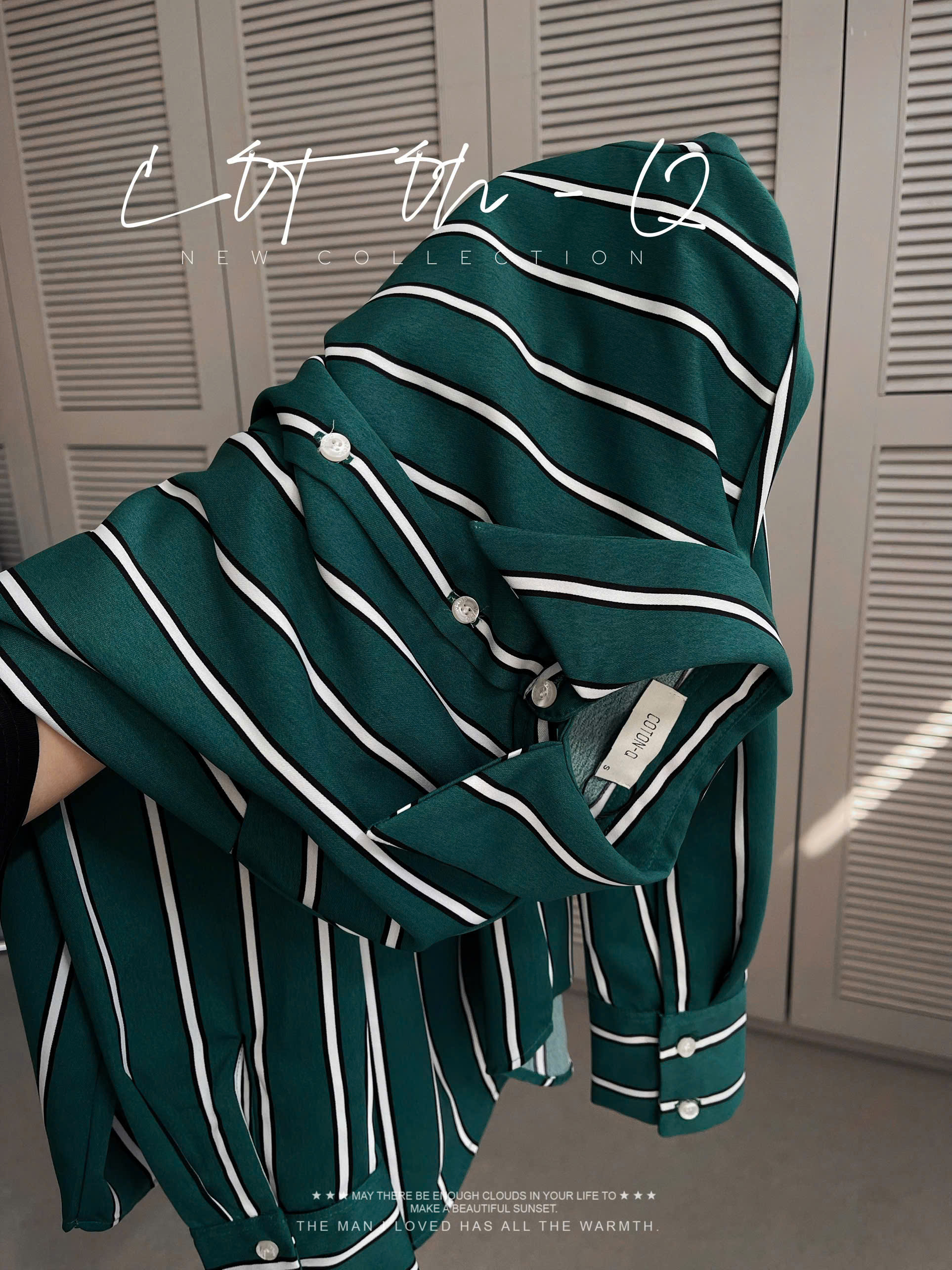 Áo somi tay dài sọc xanh đậm_thumbnail_3