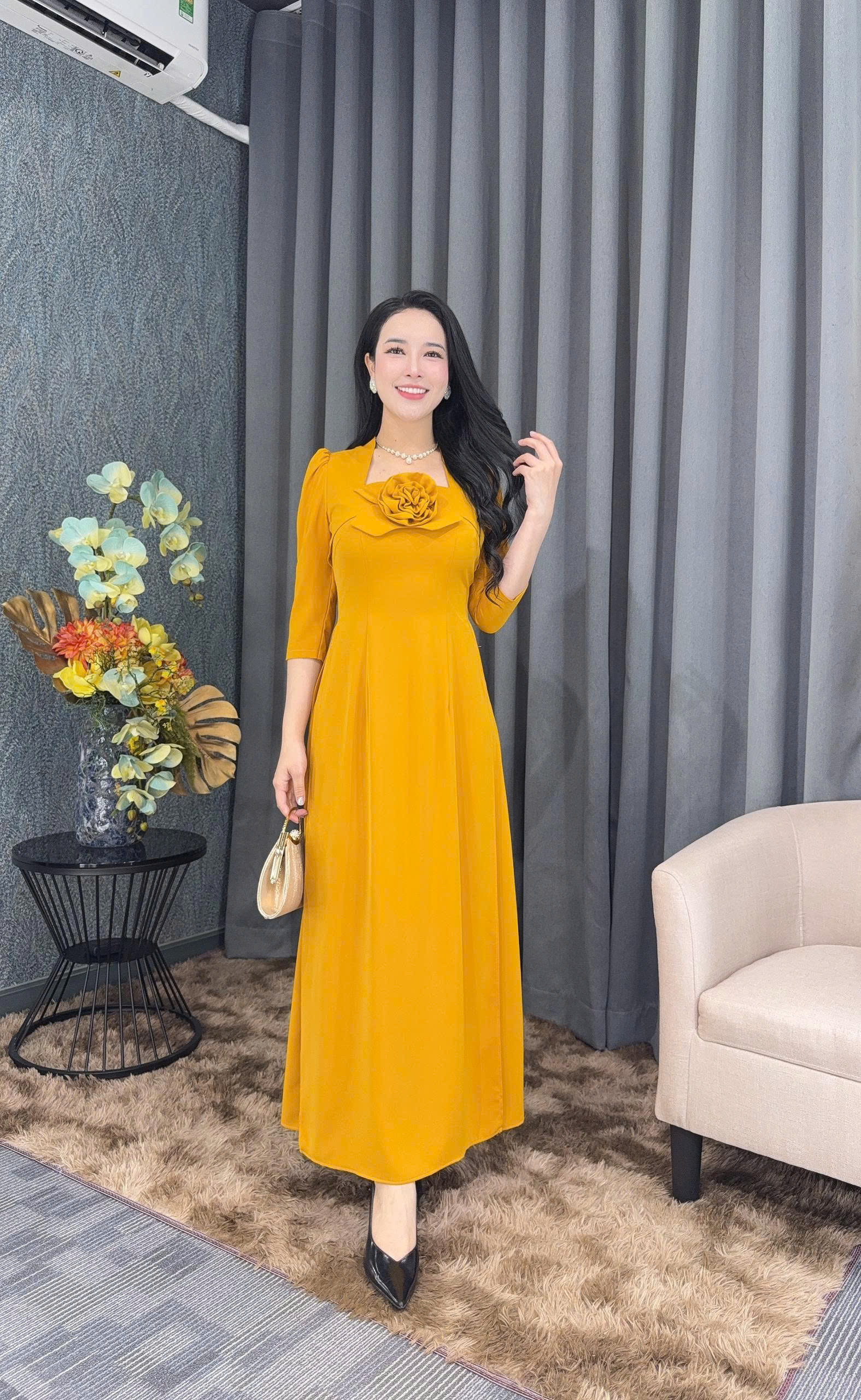 Đầm giả áo dài - Y2053 - Thương hiệu Zonbig