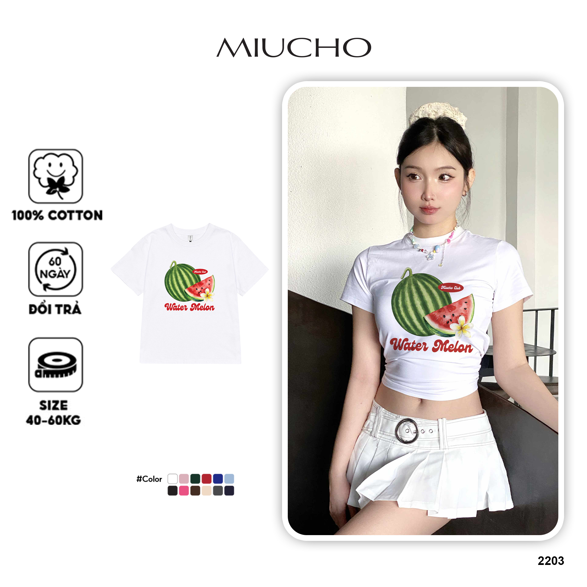 Áo baby tee ôm body trái cây hè biển Miucho BST cổ tròn vải cotton 4c thoáng mát in mix_thumbnail_41