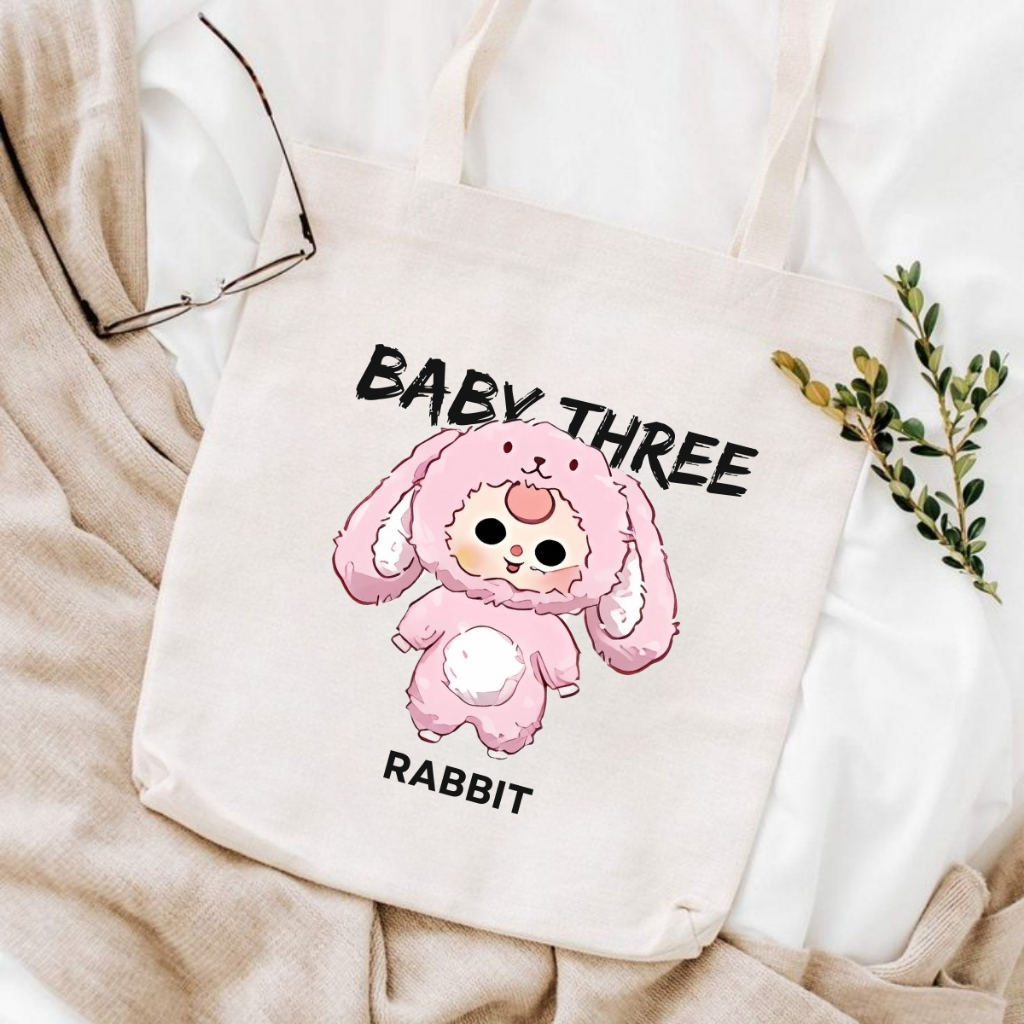 Túi tote Baby Three V3 - Túi Baby Three canvas 33x37cm có túi phụ đựng vừa A4, laptop - LOZA TOTE16_thumbnail_18