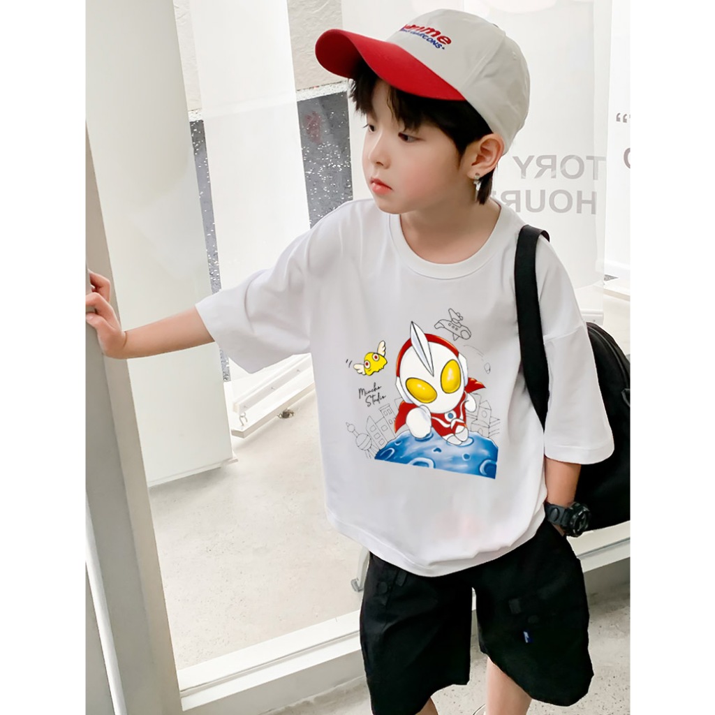 Áo thun cho bé gái form rộng AED1185 Miucho Kid tay ngắn cổ tròn in artwork_thumbnail_6