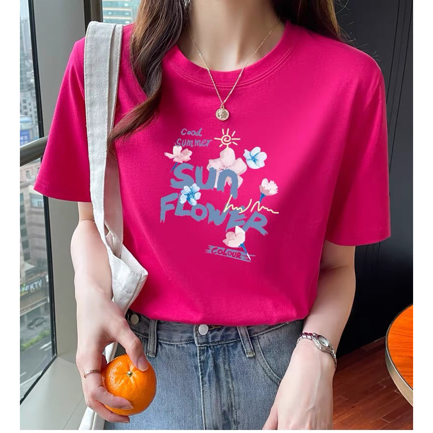 [Form Rộng] Áo thun nữ Sun Flower dáng rộng thời trang - LOZA CT6419_thumbnail_2