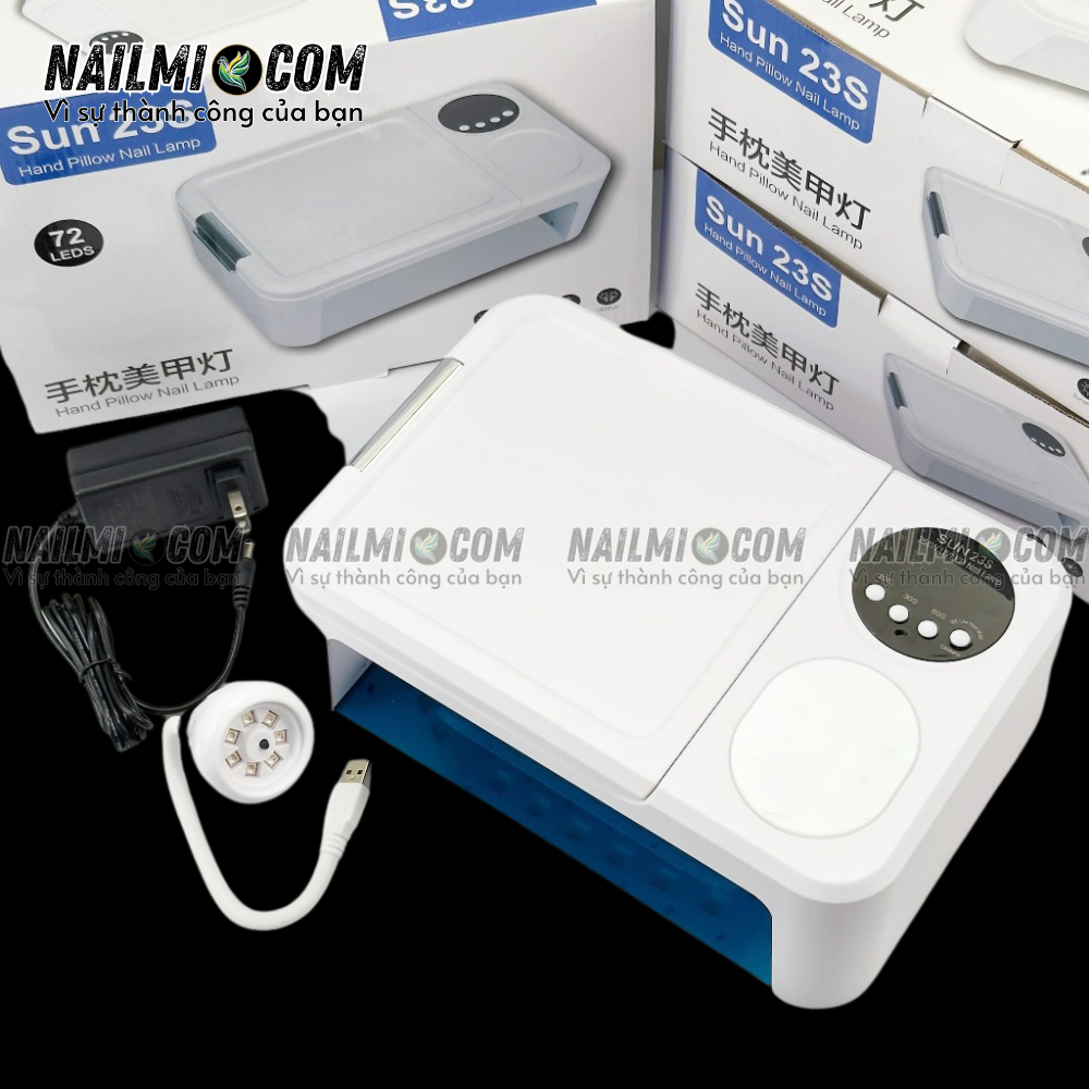 Máy hơ - không tích điện - sun 23s - đèn LED/UV hơ khô sơn gel, không làm hại mắt, không làm đen da tay chân máy to_thumbnail_3