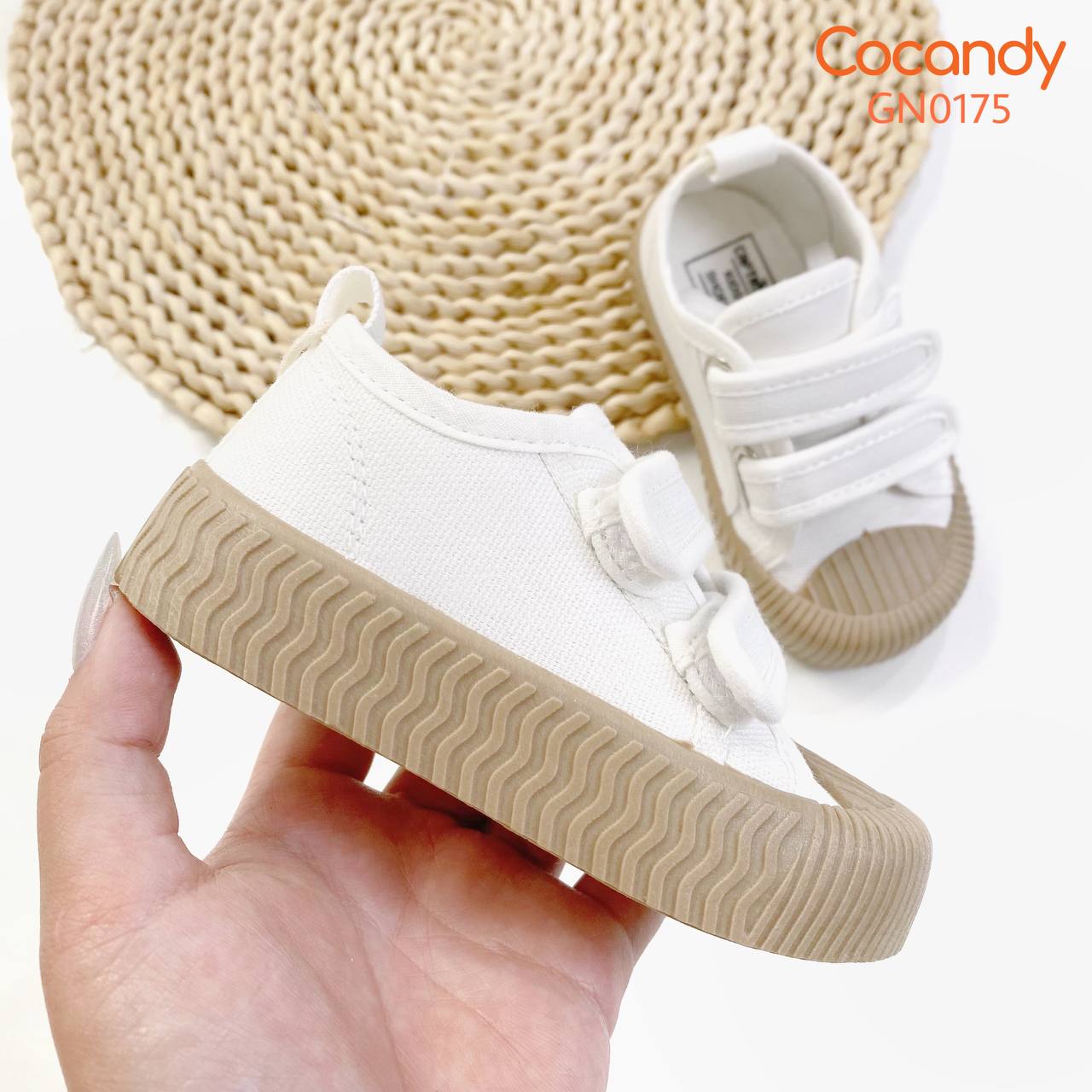 Giầy nhập L2 TRẮNG đế NÂU C00131