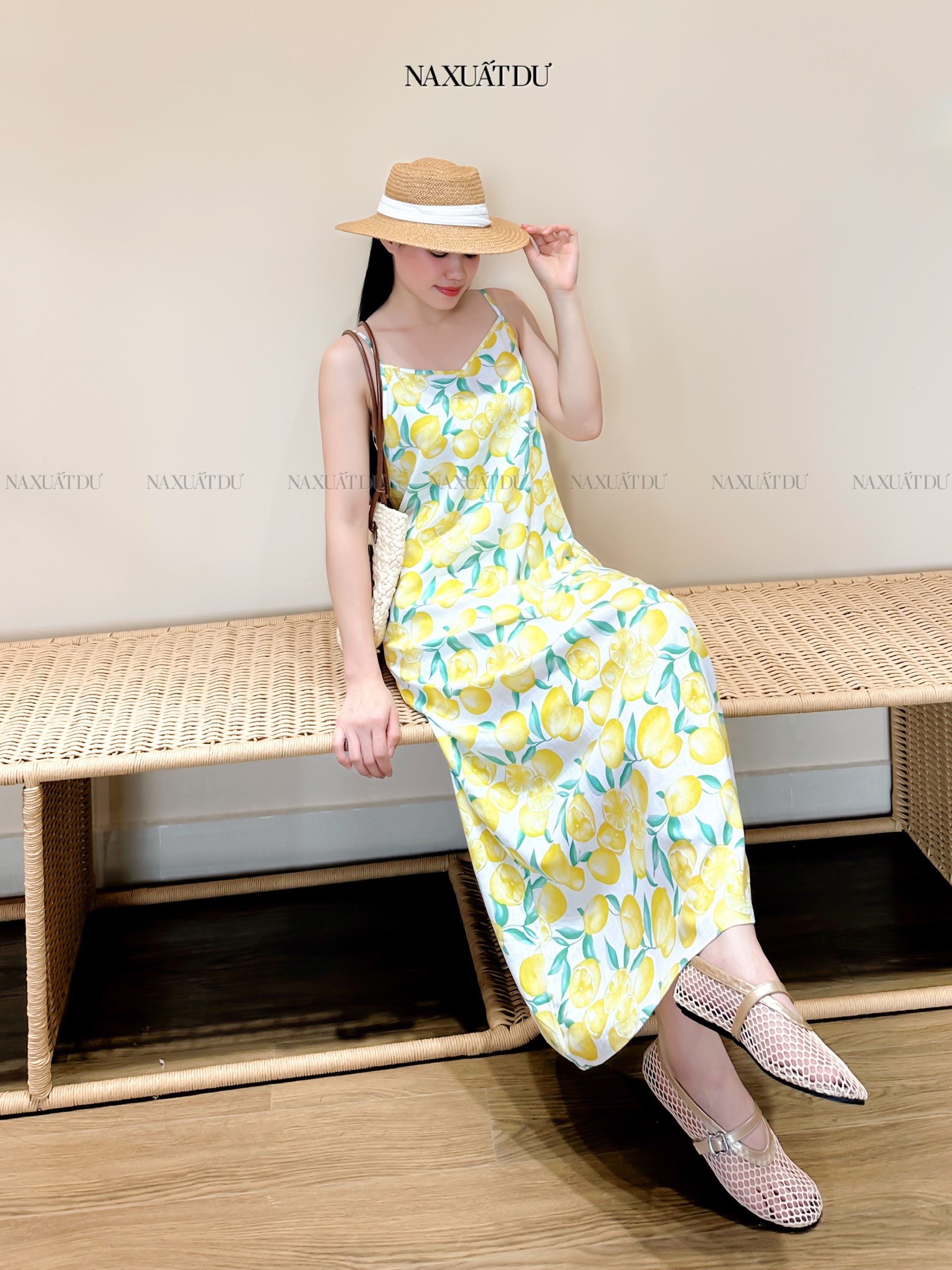 Đầm linen " Fleur " - D163 (SALE)