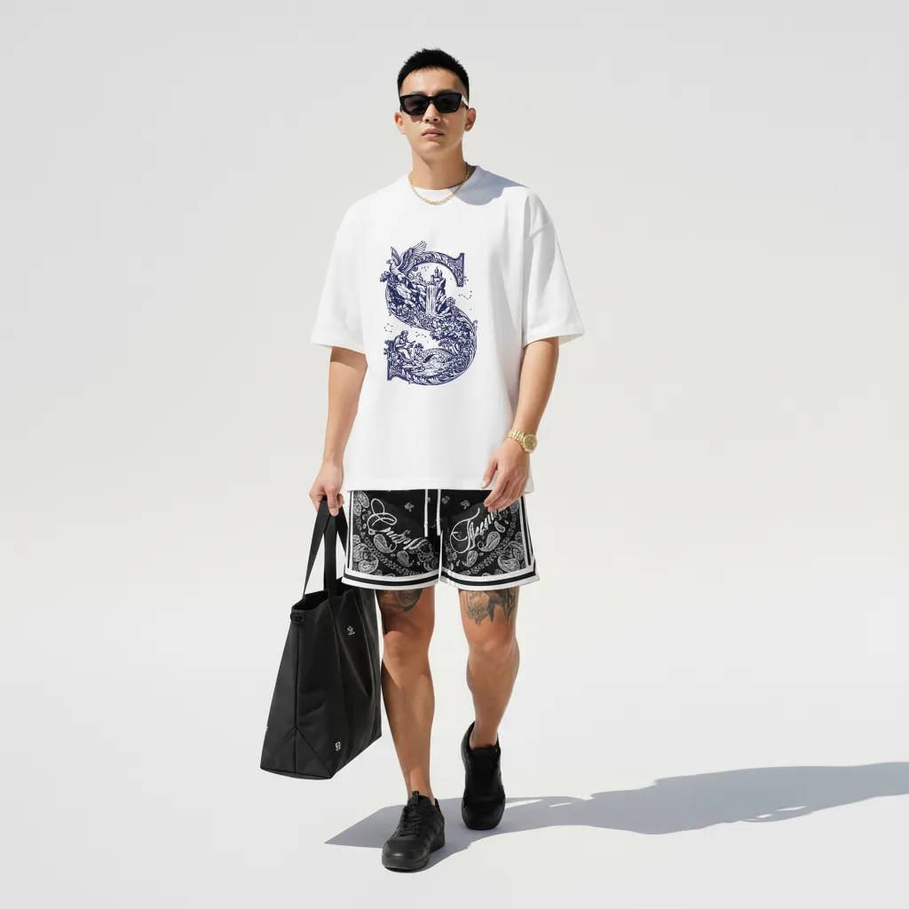 Áo thun form rộng nam Miucho Iconic vải cotton thoáng mát trẻ trung chữ S basic 2764_thumbnail_8