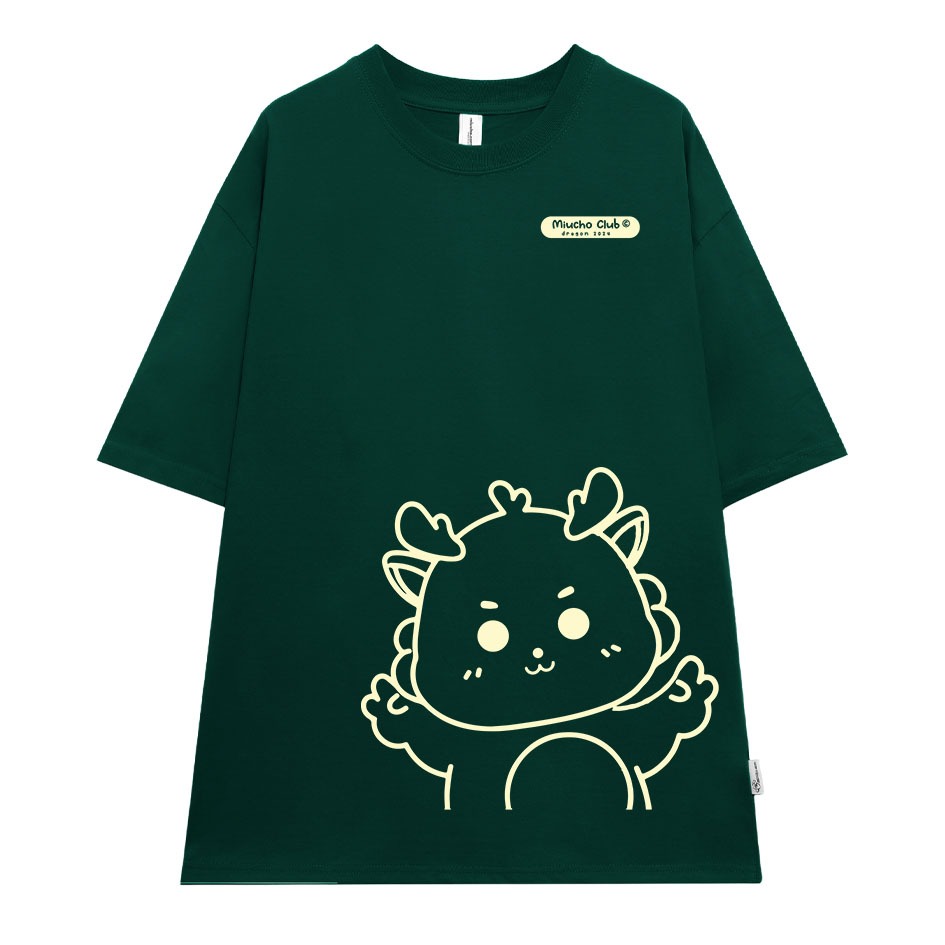 Áo thun in hình rồng local brand form rộng ATD743 Miucho cotton cổ tròn in graphic_thumbnail_10