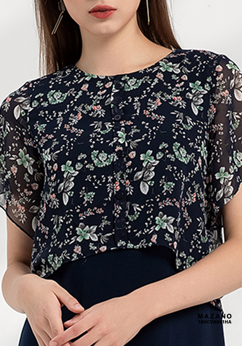 Đầm xanh than phối cách điệu họa tiết mullet_thumbnail_4