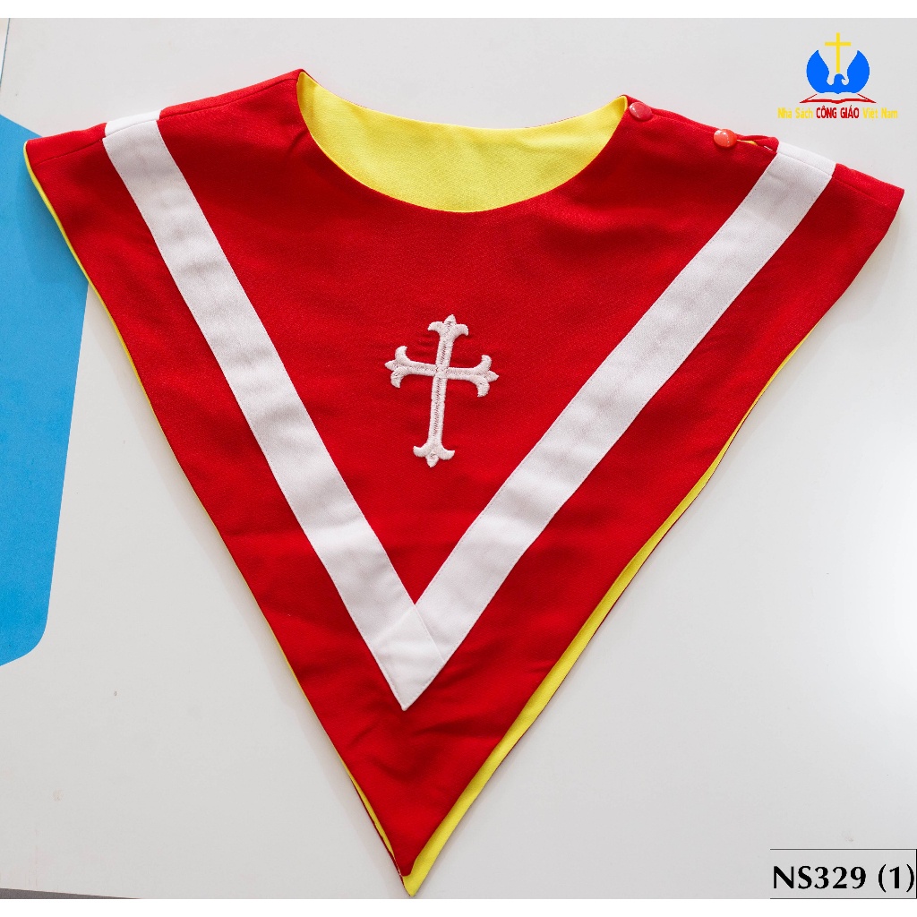 Mẫu Yếm Ca Đoàn 2 mặt vải dâu không cổ - Đồng Phục Công Giáo Đẹp cho các giáo xứ, giáo họ PP0255