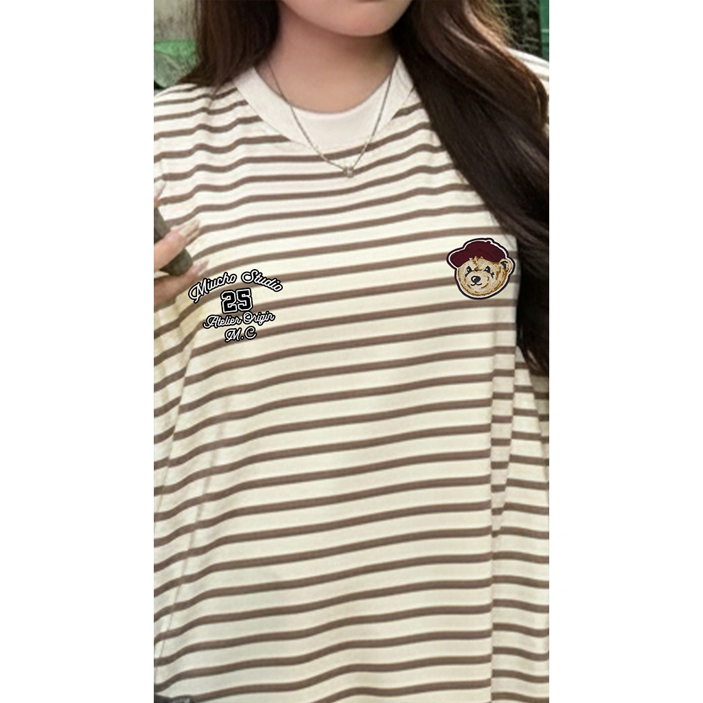 Áo thun form boxy Miucho Studio vải bo rip dày dặn thoáng mát cổ tròn tay dài kẻ sọc mix màu 2704_thumbnail_5