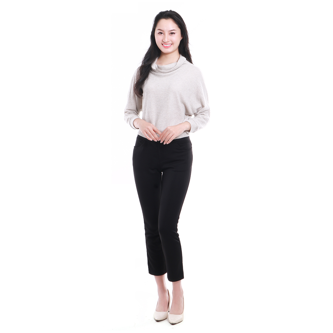 ÁO THU ĐÔNG NỮ L9032 NARSIS VẢI LEN COTTON ẤM ÁP, THOÁNG MÁT, GIỮ ẤM TỐT, MỀM MẠI_thumbnail_2