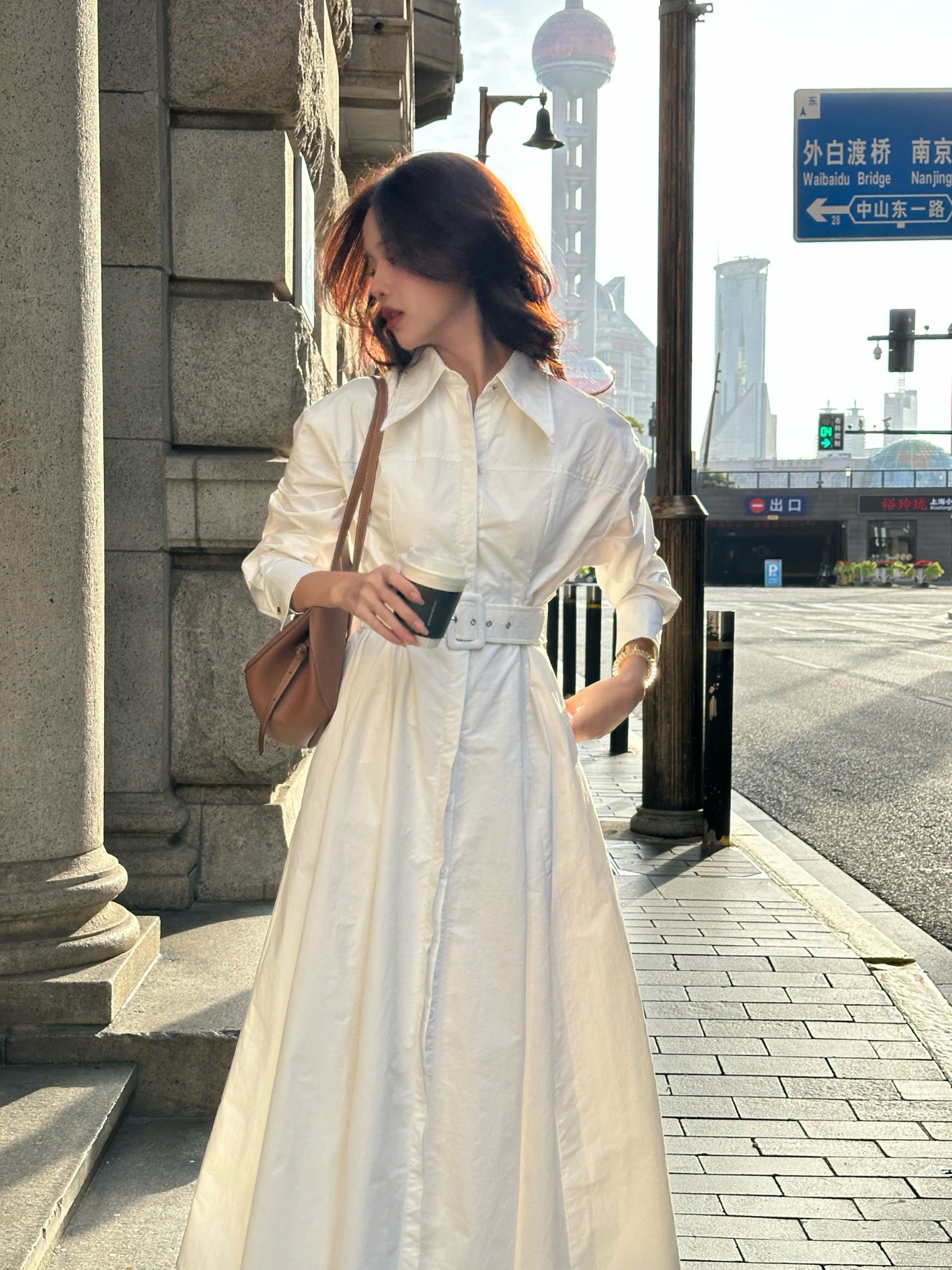 Ivy Coatdress - White JCV183