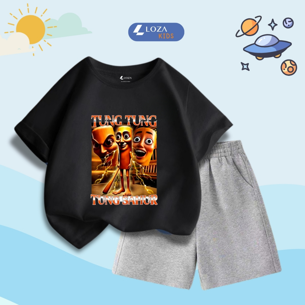 Bộ đồ bé trai in hình Tung Tung Tung Sahur -  Loza Kids SB387_thumbnail_1