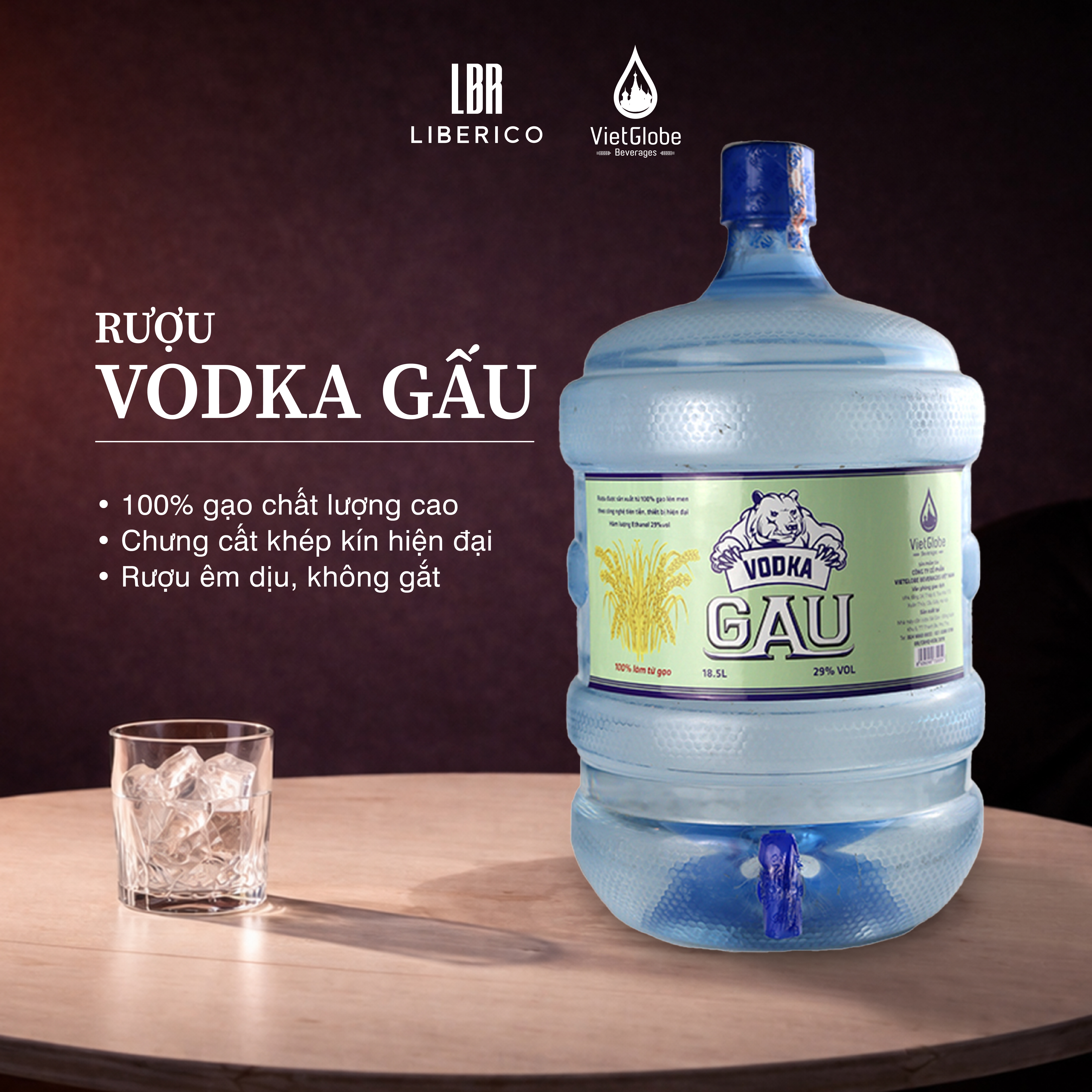 Rượu Vodka Gấu 29% - bình 18,5L_thumbnail_1