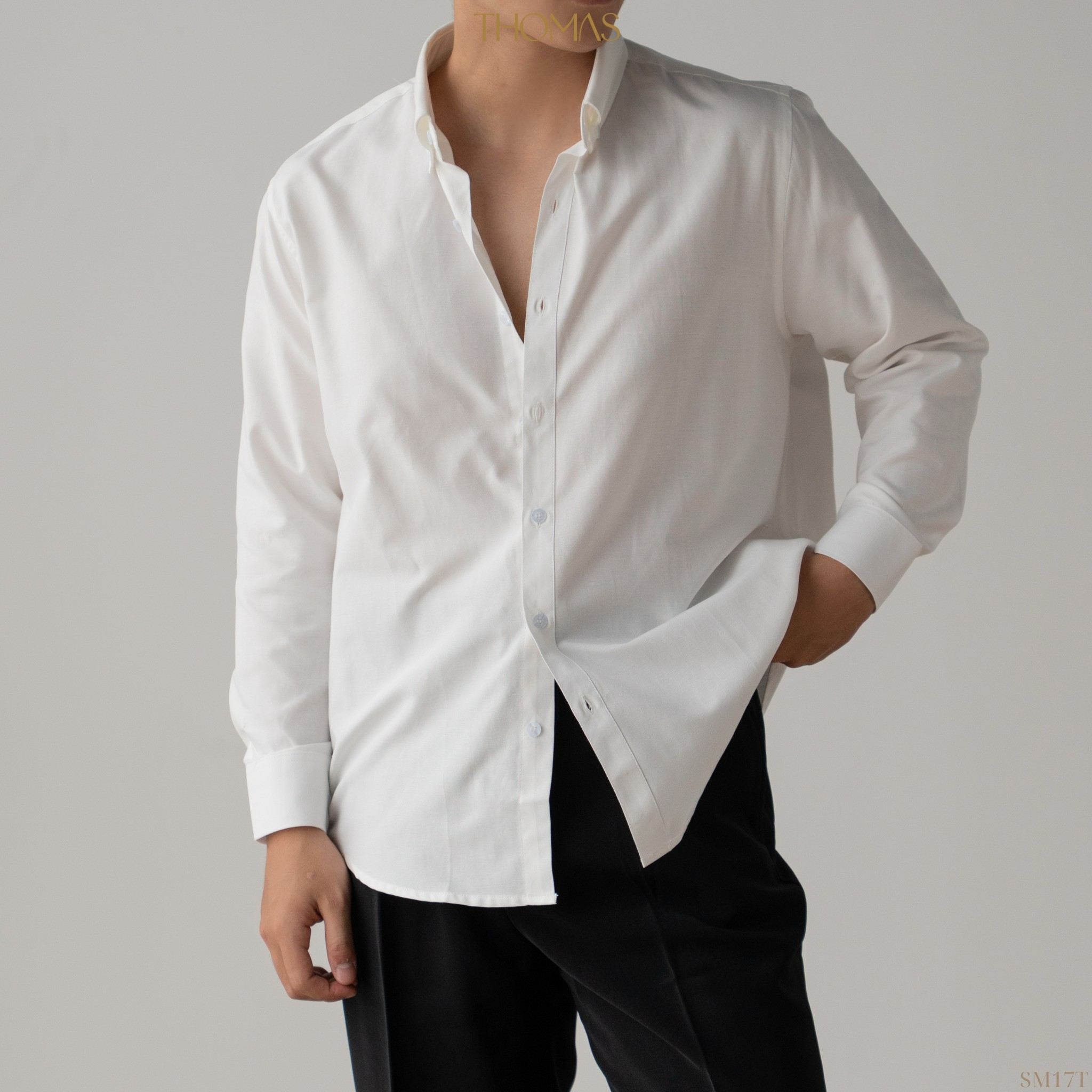 Áo Sơ Mi Dài Tay Enzo Vải Oxford Cổ Button Down Form Relaxed_thumbnail_3