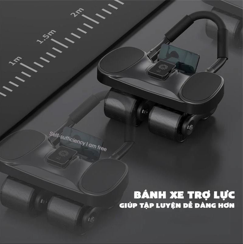 Máy Tập Bụng 4 Bánh Trợ Lực 2024 Tặng Kèm Thảm Tập Và Đệm Kê Gối_thumbnail_3