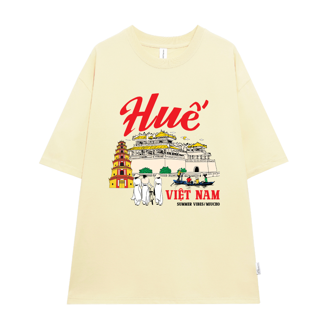 Áo thun du lịch Huế ATD1265 Miucho vải cotton thoáng mát in mix_thumbnail_10