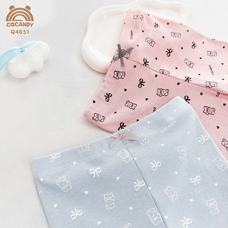 Set quần legging cộc HỒNG XANH hình thỏ nơ_thumbnail_2