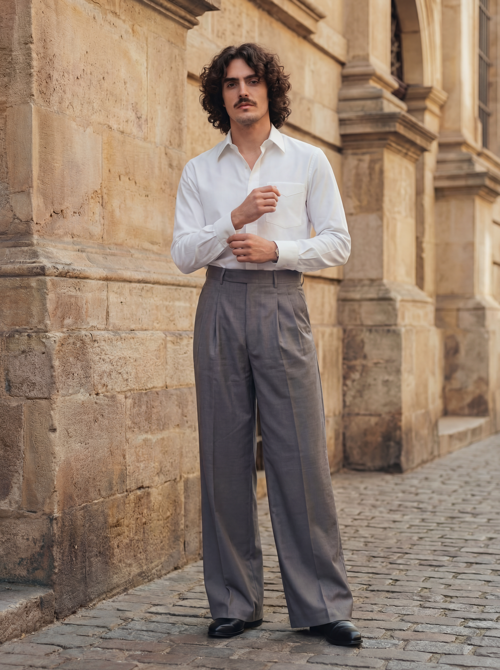 SILENT FLUID WIDE-LEG TROUSER