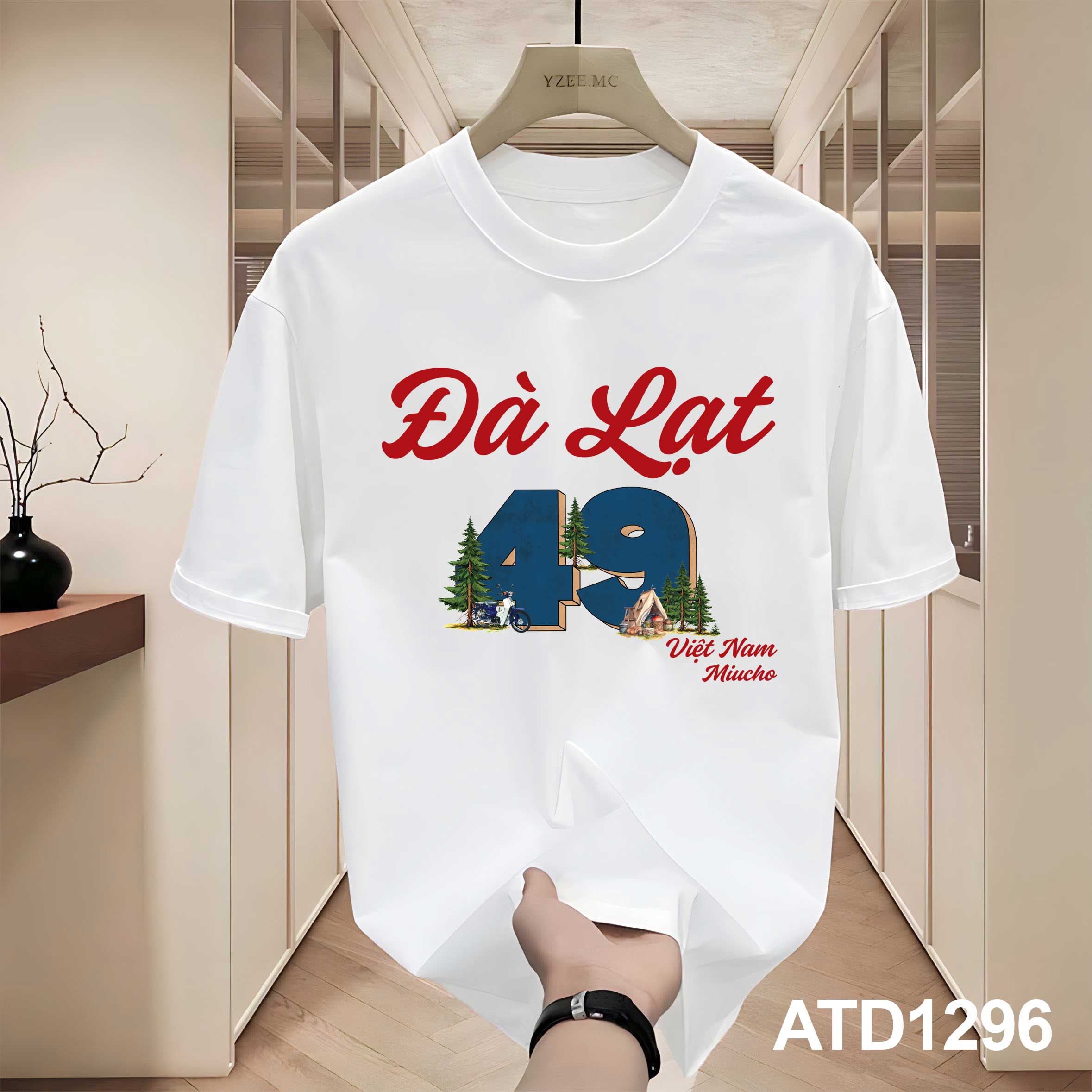 Áo thun nam du lịch Đà Lạt ATD1296 Miucho Iconic vải cotton thoáng mát in mix_thumbnail_5