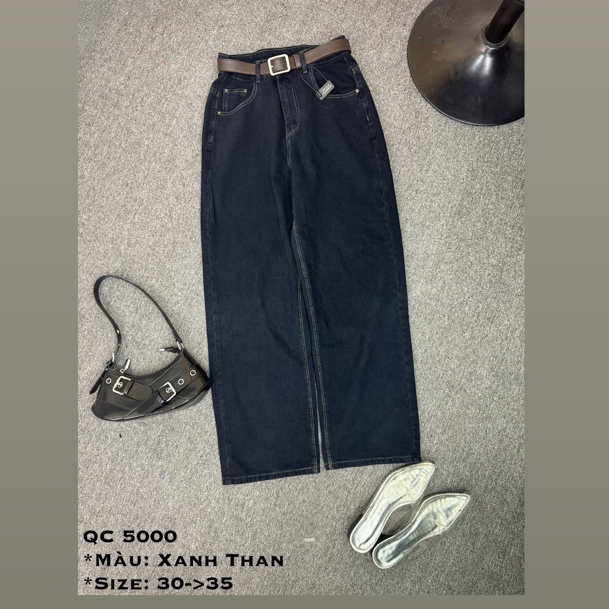 Quần jean ống suông lưng cao basic mới bigsize QJ5000 dành cho nàng béo mập từ 55-90kg_thumbnail_30