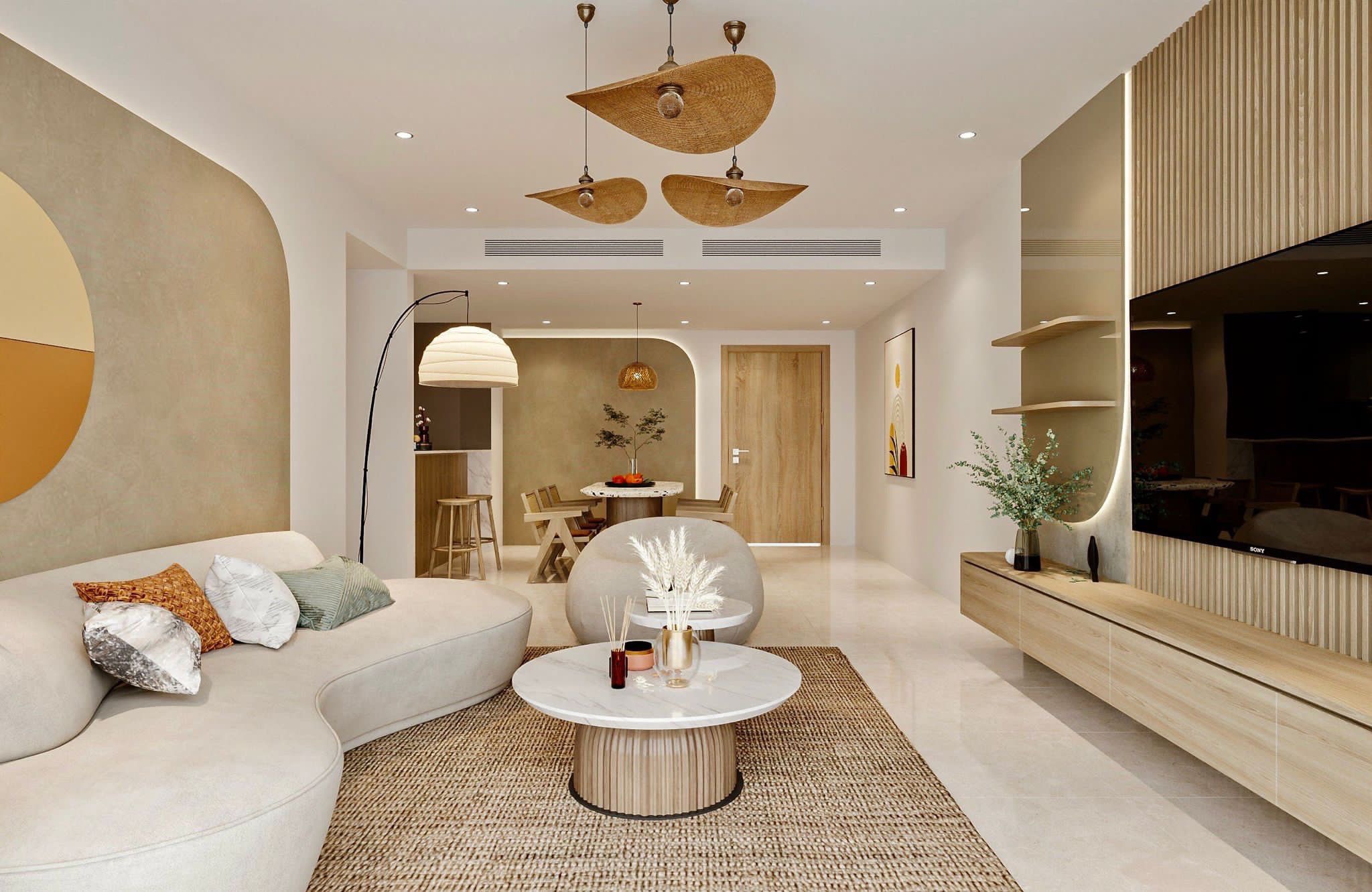 Cho thuê căn hộ 3PN – 2WC - 129m2 The River.