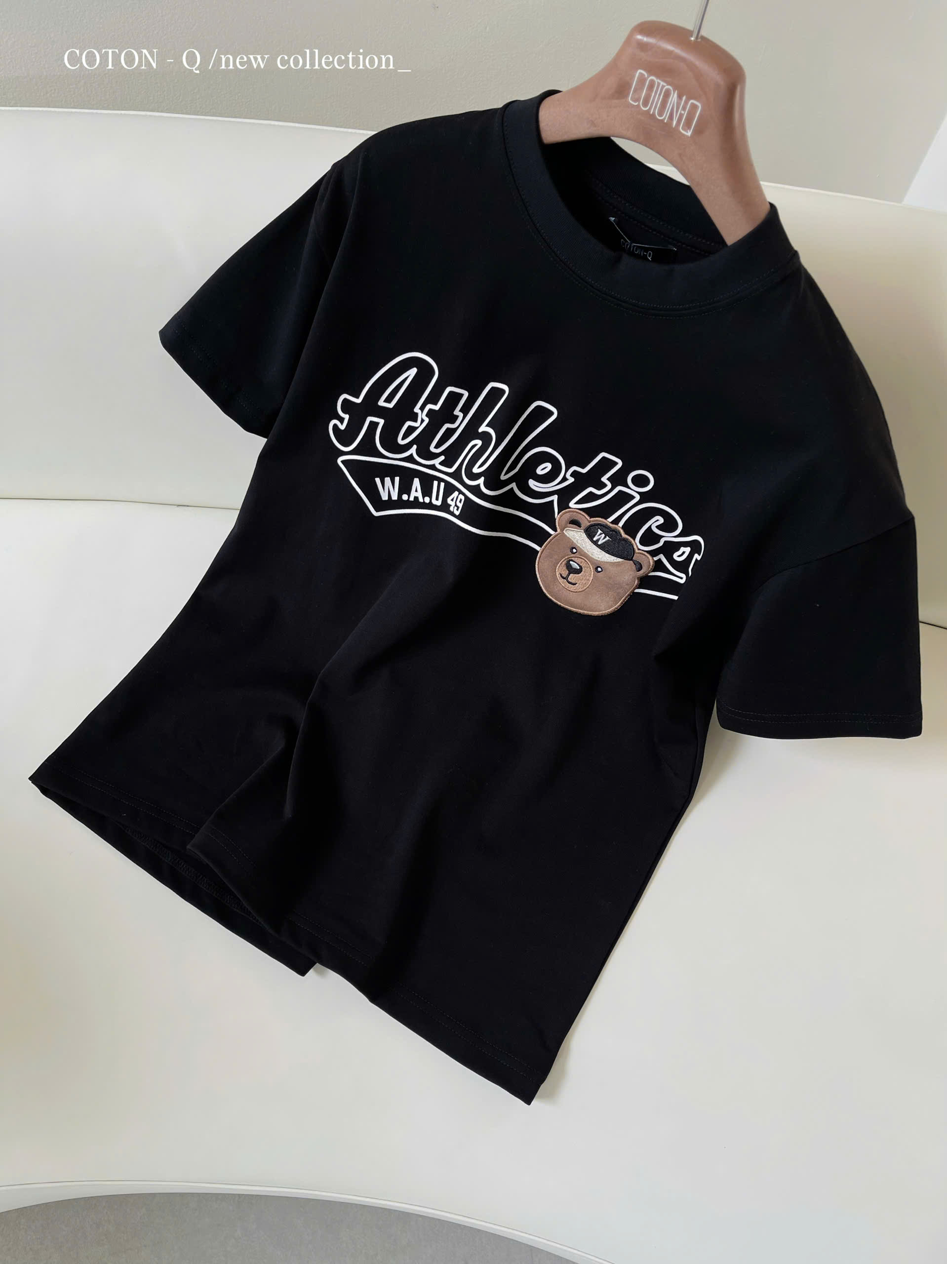 Áo thun thêu gấu ( ĐEN )_thumbnail_4