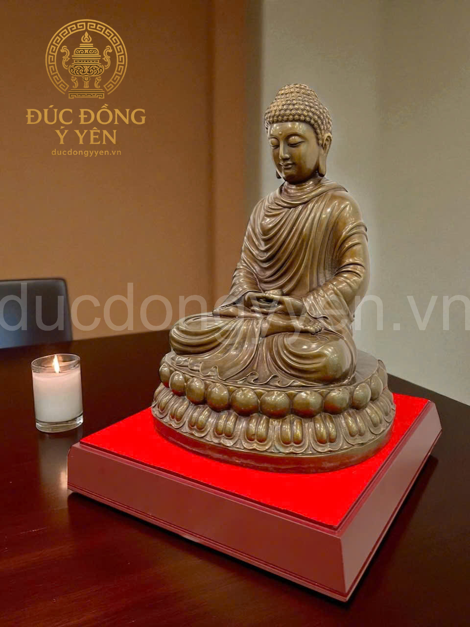 Tượng phật thích ca bằng đồng làm màu giả cổ _thumbnail_0