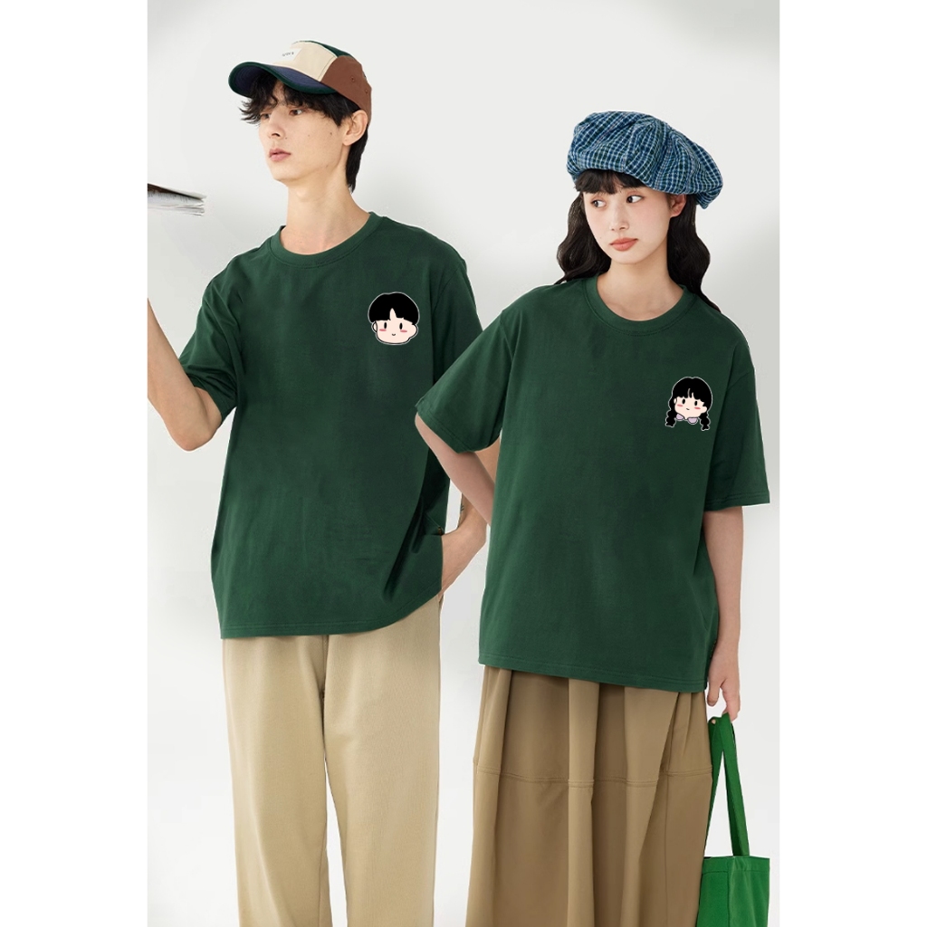 Áo thun cặp đôi cute form rộng unisex ATD1067 Miucho tay lỡ cổ tròn in artwork_thumbnail_5
