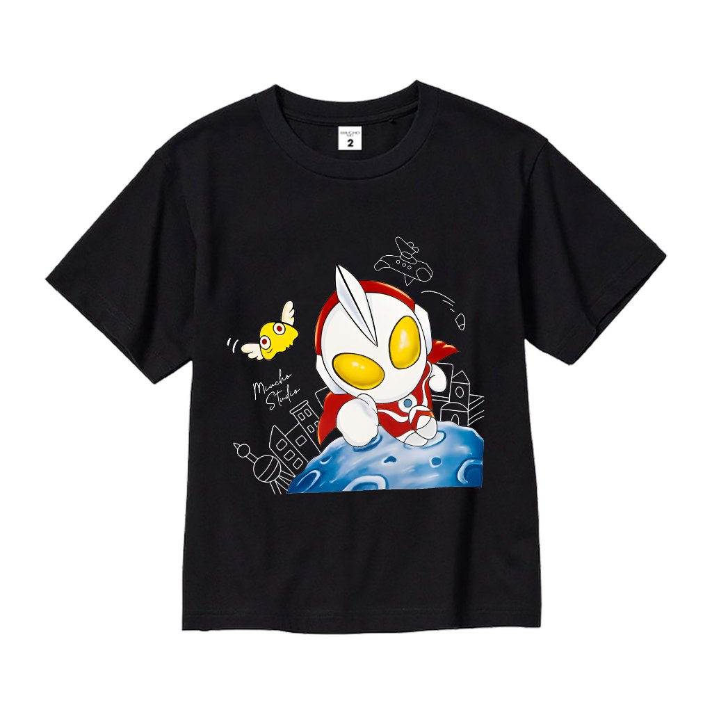 Áo thun cho bé gái form rộng AED1185 Miucho Kid tay ngắn cổ tròn in artwork_thumbnail_8