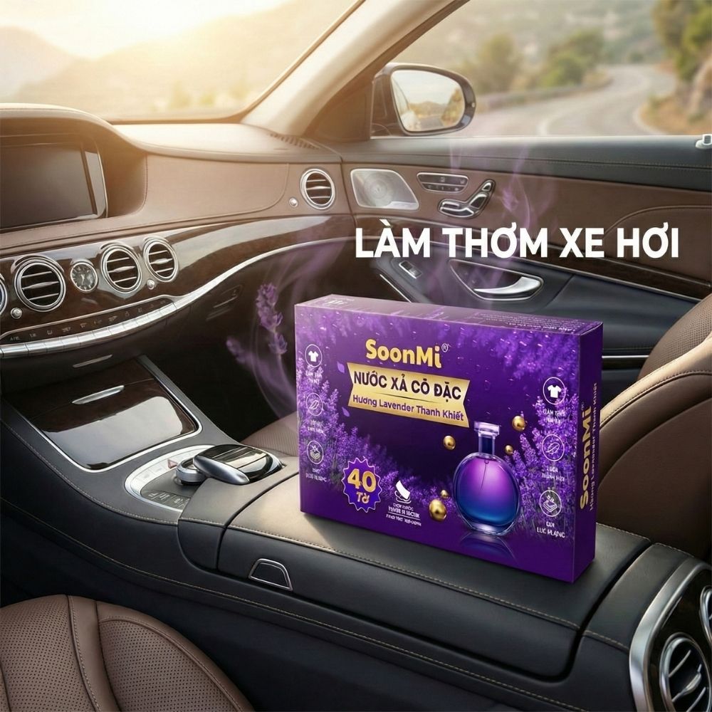 Giấy Thơm Quần Áo SoonMi Hương Lavender - chuyên dụng máy giặt sấy, máy sấy quần áo, khử mùi xe hơi, thơm tủ áo_thumbnail_7