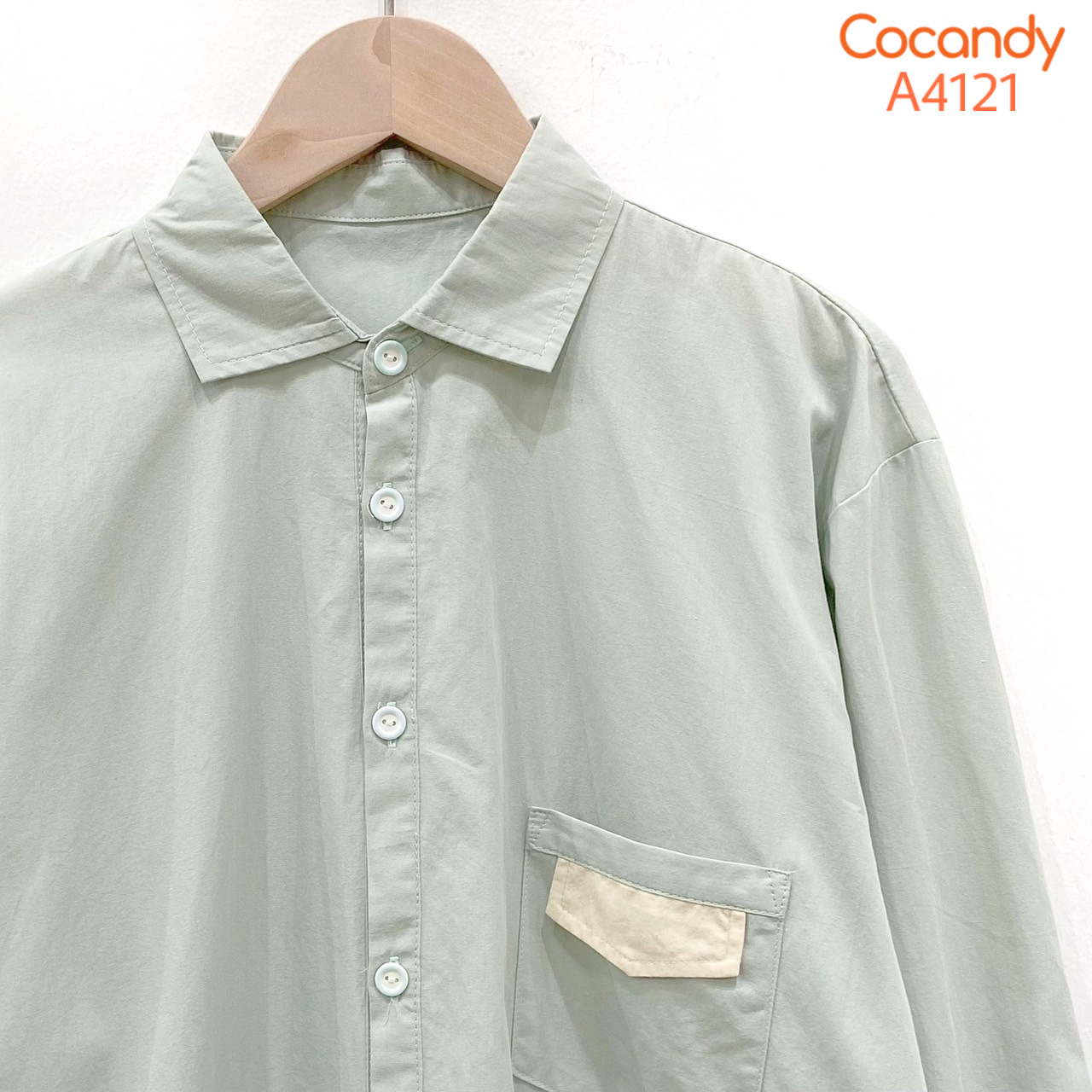 Áo dài XANH MINT phối vạt BE LỚN_thumbnail_1