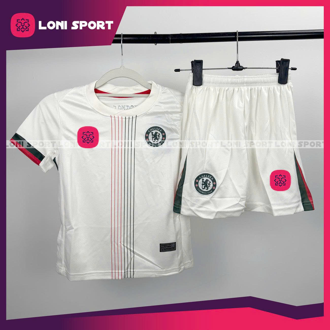 Bộ Kid Chelsea sân khách trắng 25/26