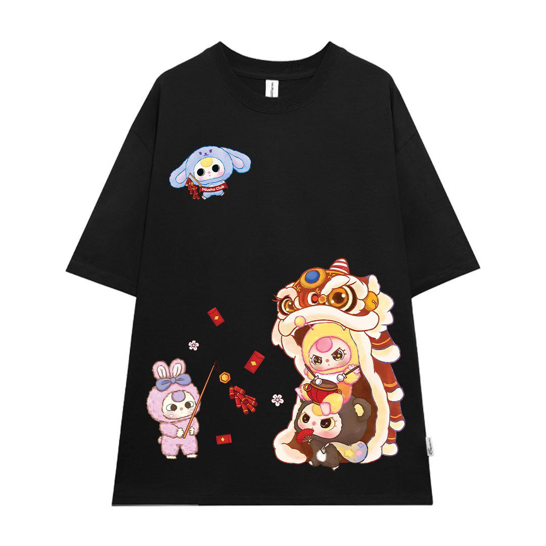 Áo thun tết baby three form rộng 1889 Miucho vải 4c cotton 220gsm thoáng mát in mix_thumbnail_7