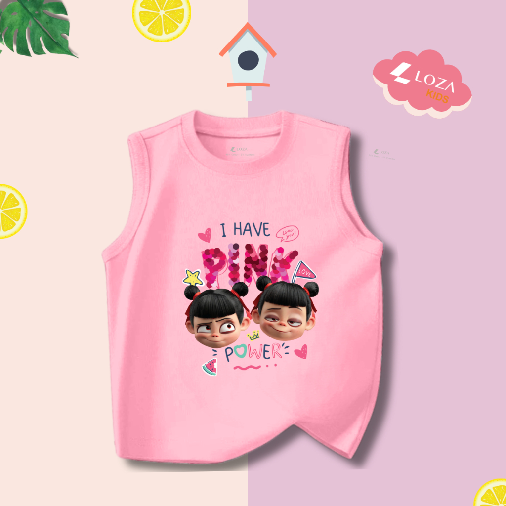 Áo thun sát nách bé gái in hình Natra - Loza Kids ST002_thumbnail_4