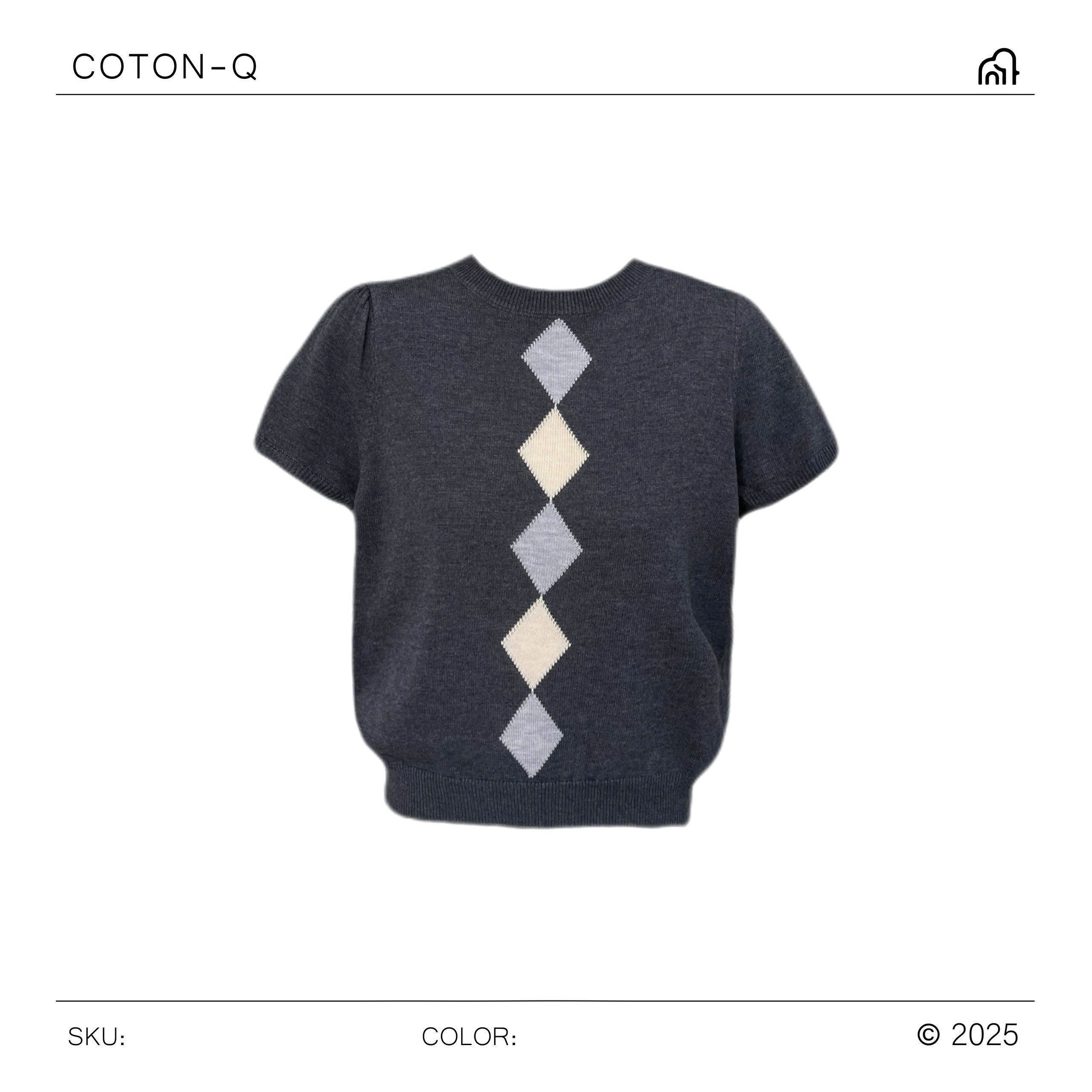 HA615 Áo len cổ tròn ( XÁM )