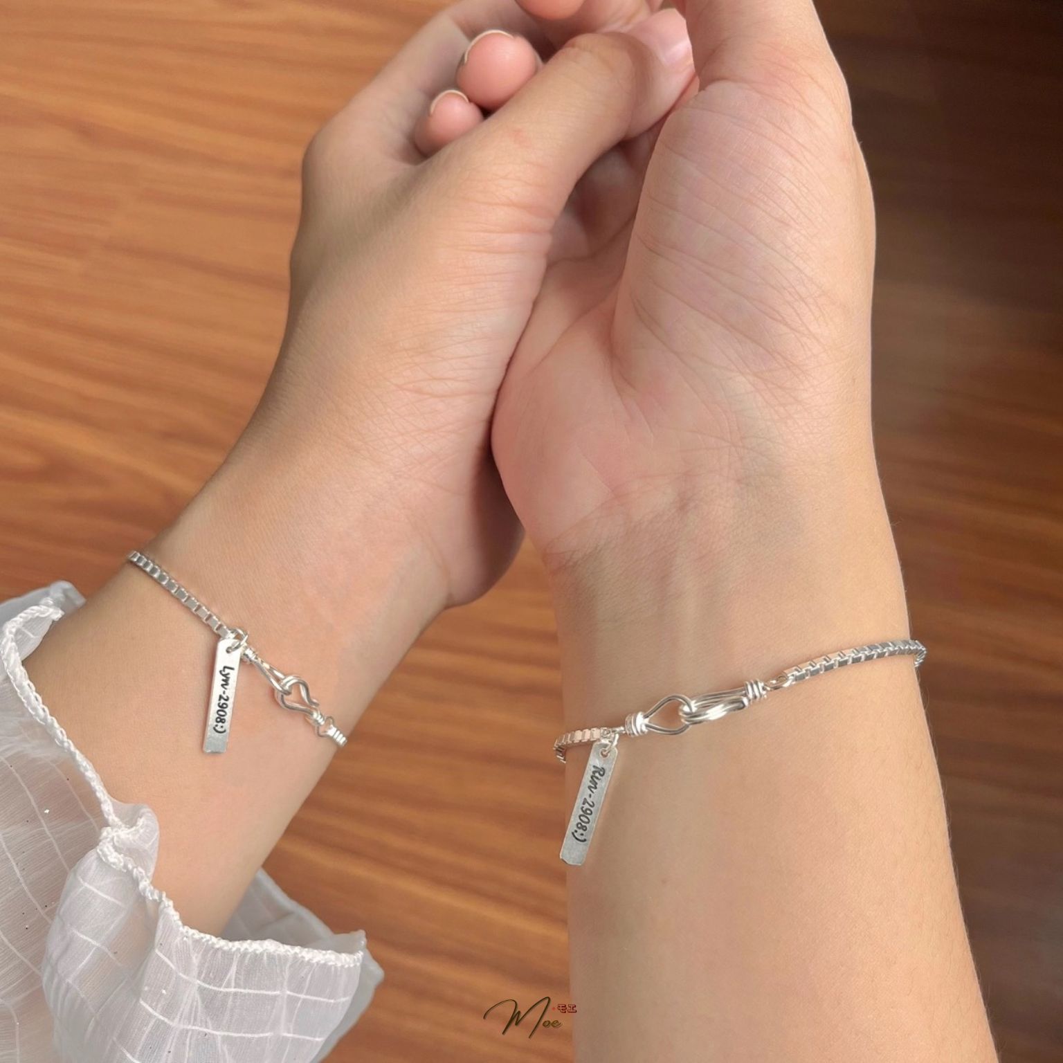 ĐT43 - Lắc tay đôi móc vặn thừng mix thẻ tên khắc theo yêu cầu_thumbnail_1