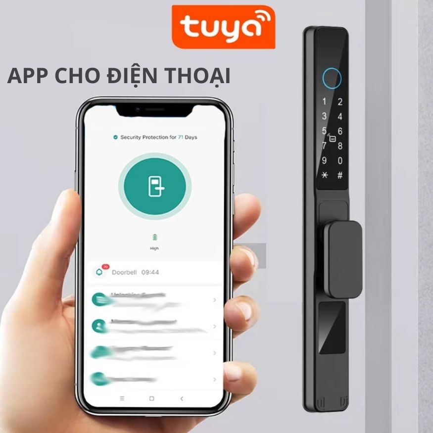 Khóa Thông Minh Kachi MK42 - Chuyên Dụng Cửa Nhôm Xingfa, Cửa Kính | Mở Khóa Qua App Tuya, Vân Tay, Thẻ Từ | Chống Nước IP65_thumbnail_2