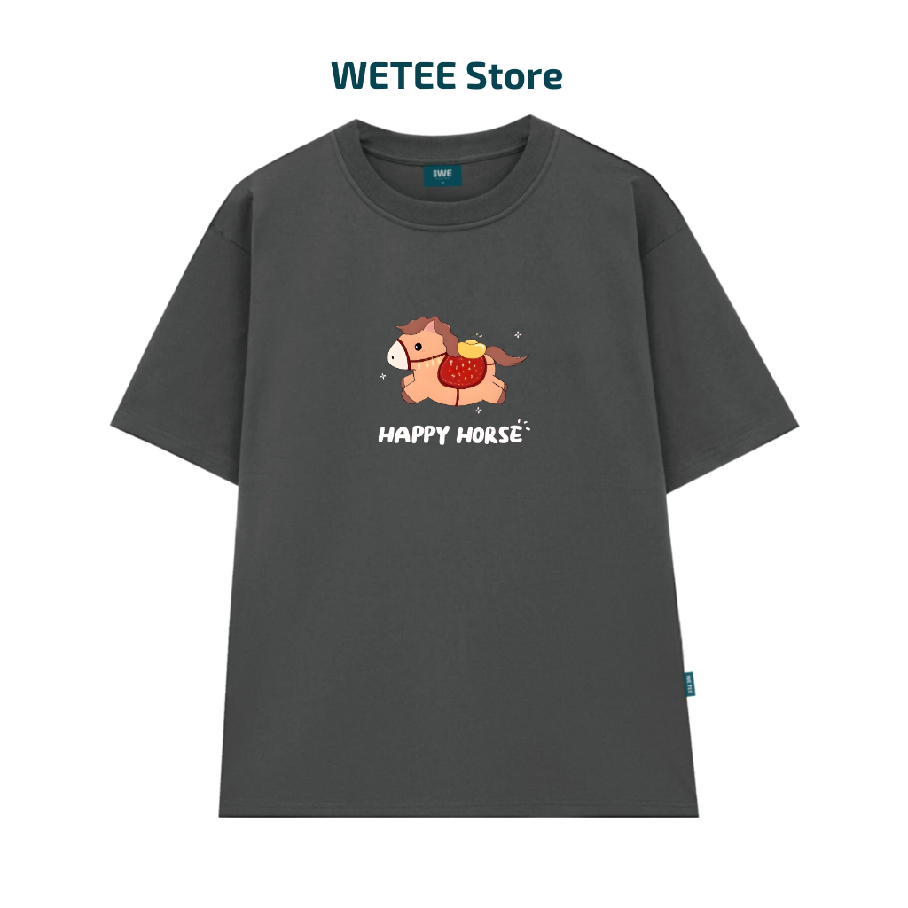 Áo thun unisex Tết 2026 hình ngựa Happy Horse dáng oversized rộng local brand WE TEE - WU1119_thumbnail_4
