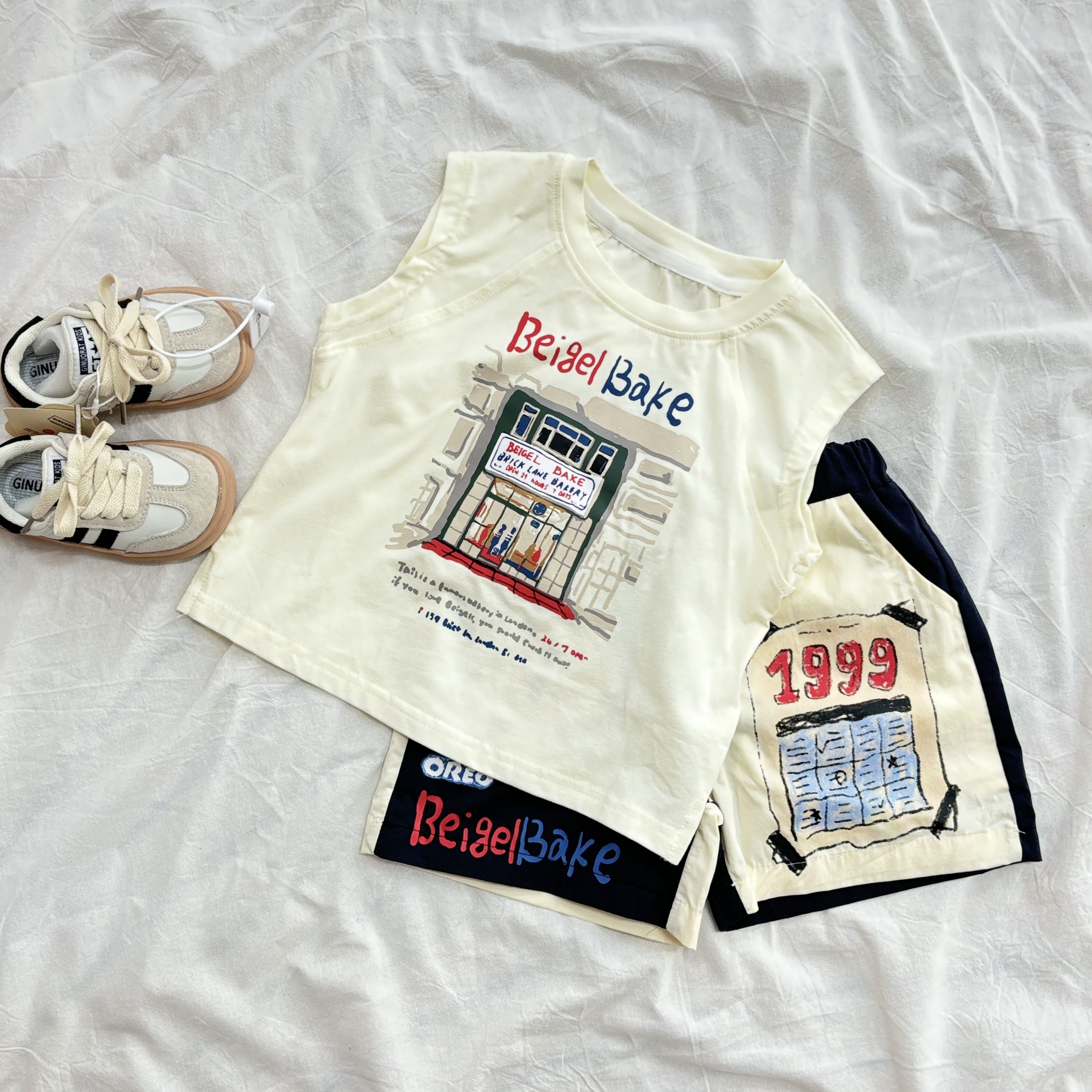 (A20) Áo ba lỗ chất thun mềm họa tiết in Beigel Bake thời trang bé trai mẫu hè 2025 QCCC_thumbnail_0