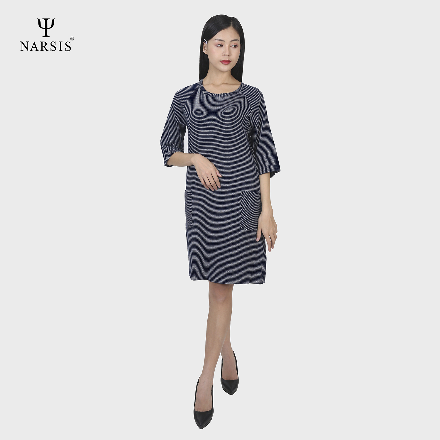 VÁY NỮ B8015 NARSIS VẢI LEN COTTON ẤM ÁP, THOÁNG MÁT, GIỮ ẤM TỐT, MỀM MẠI, GIỮ ẤM TỐT, MỀM MẠI_thumbnail_1